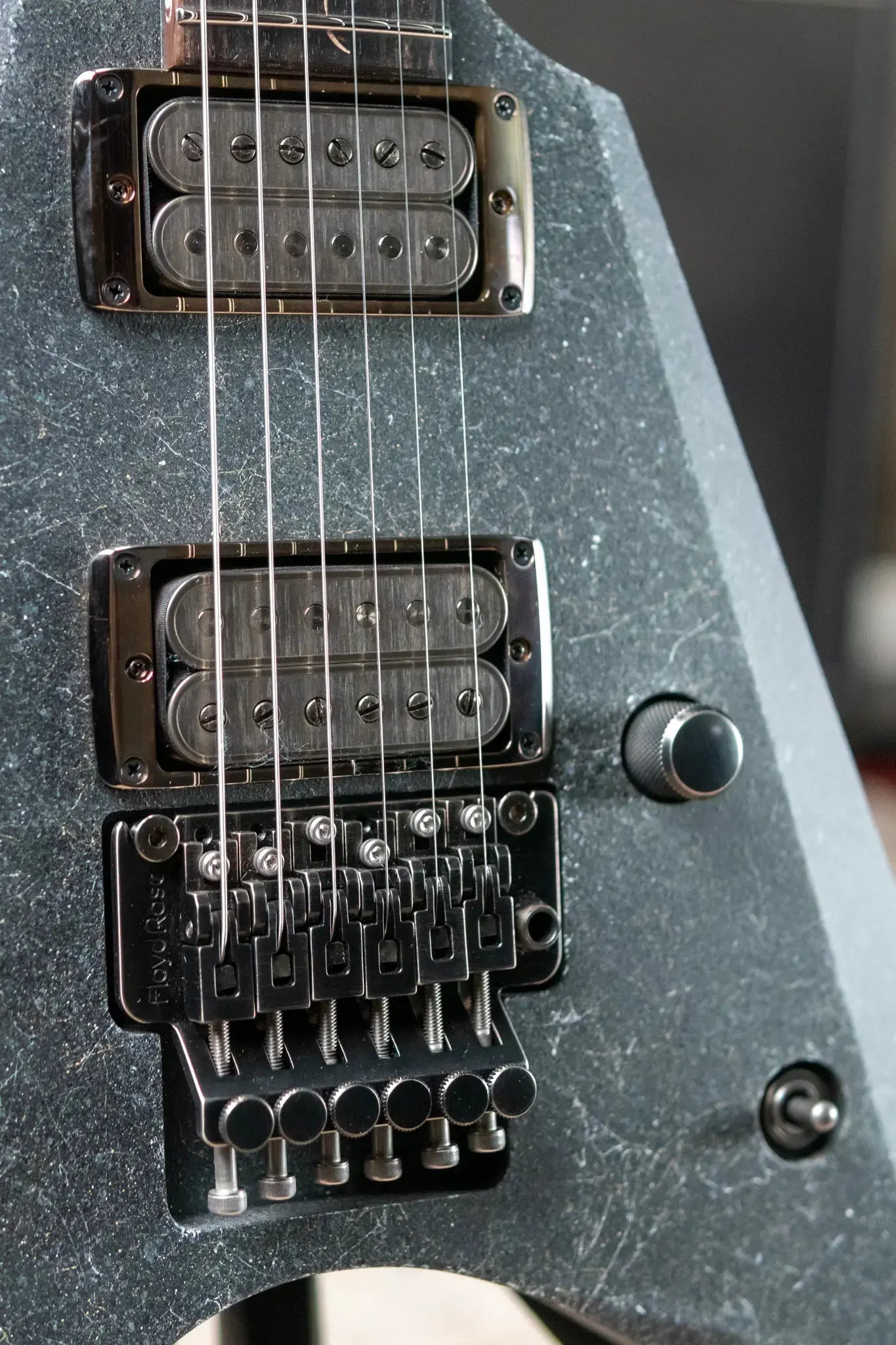 ESP 2025 NAMM Exhibition Custom Shop Arrow Electric Guitar - Basalt Stone Effect with Hardshell Case