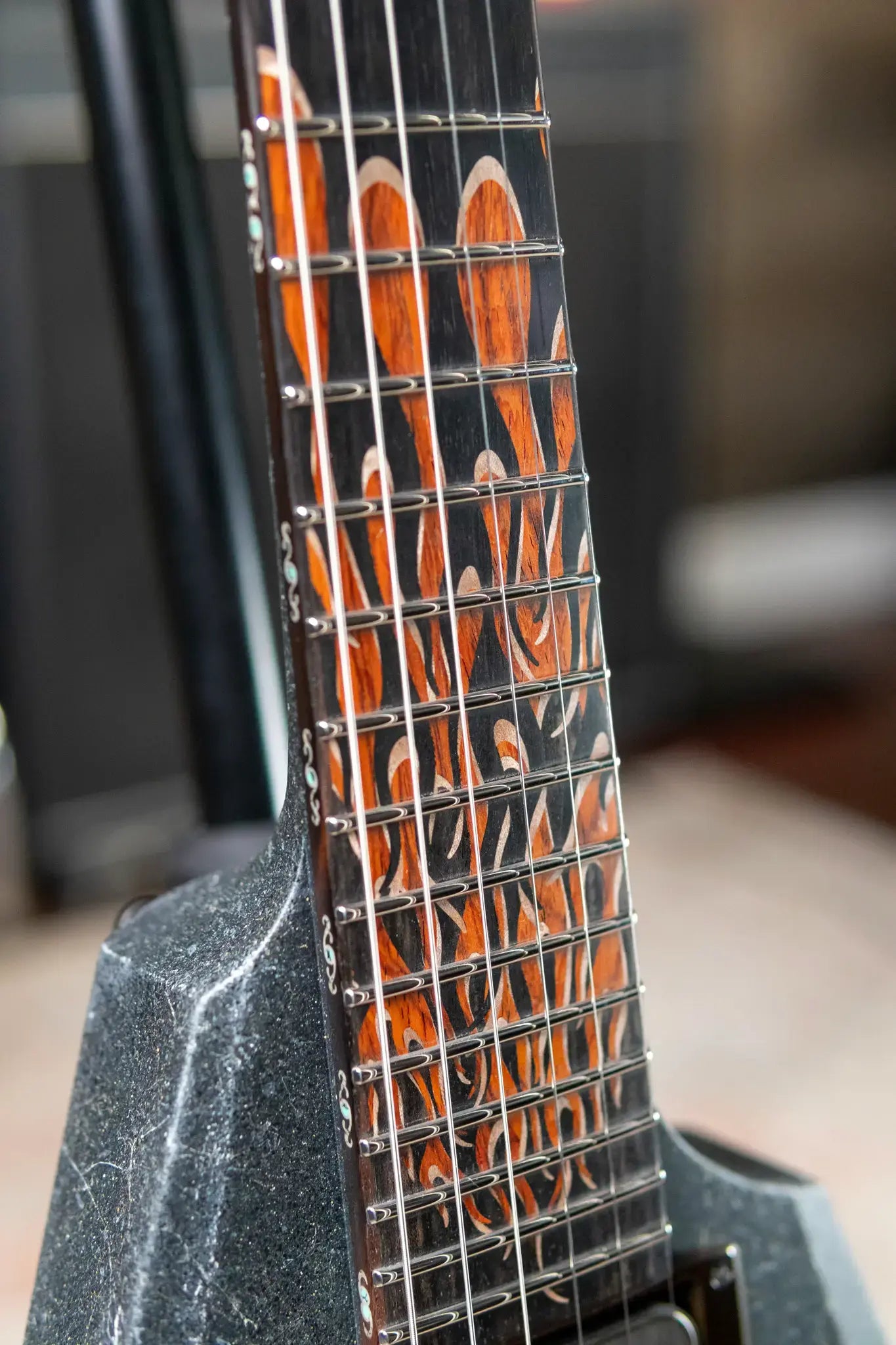 ESP 2025 NAMM Exhibition Custom Shop Arrow Electric Guitar - Basalt Stone Effect with Hardshell Case