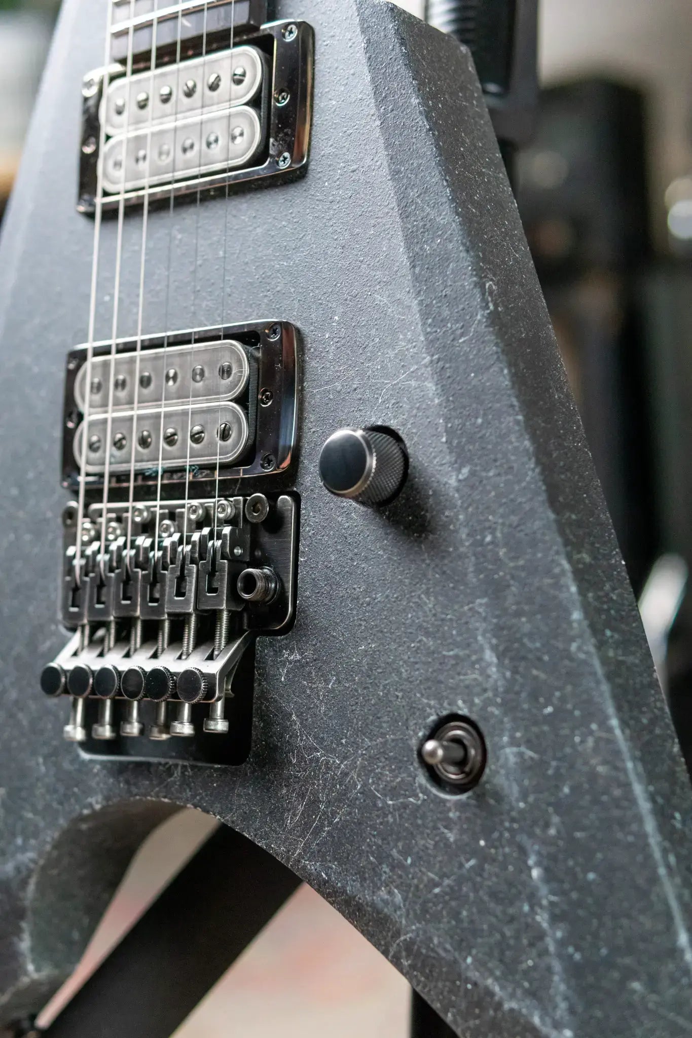 ESP 2025 NAMM Exhibition Custom Shop Arrow Electric Guitar - Basalt Stone Effect with Hardshell Case