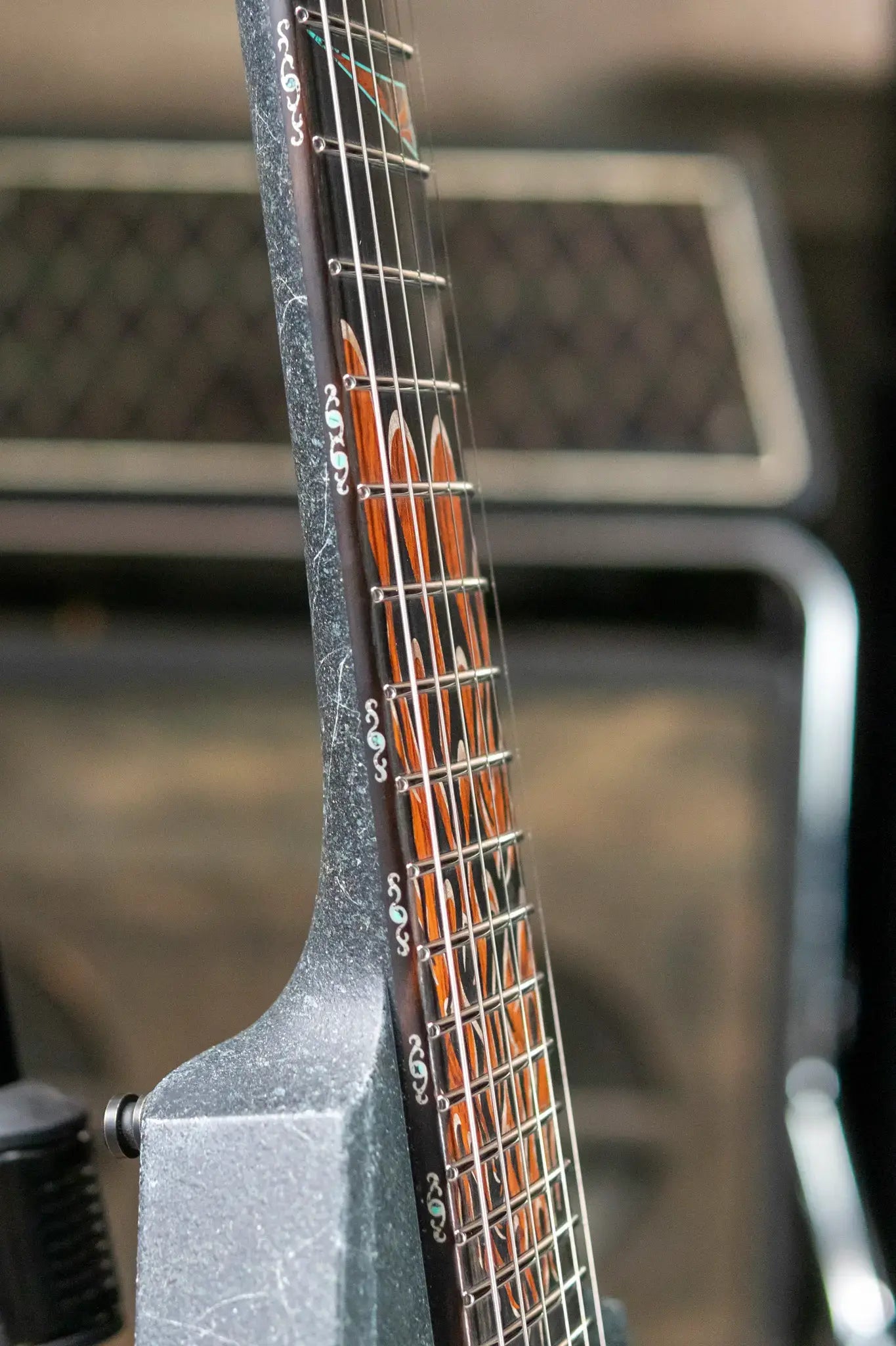 ESP 2025 NAMM Exhibition Custom Shop Arrow Electric Guitar - Basalt Stone Effect with Hardshell Case