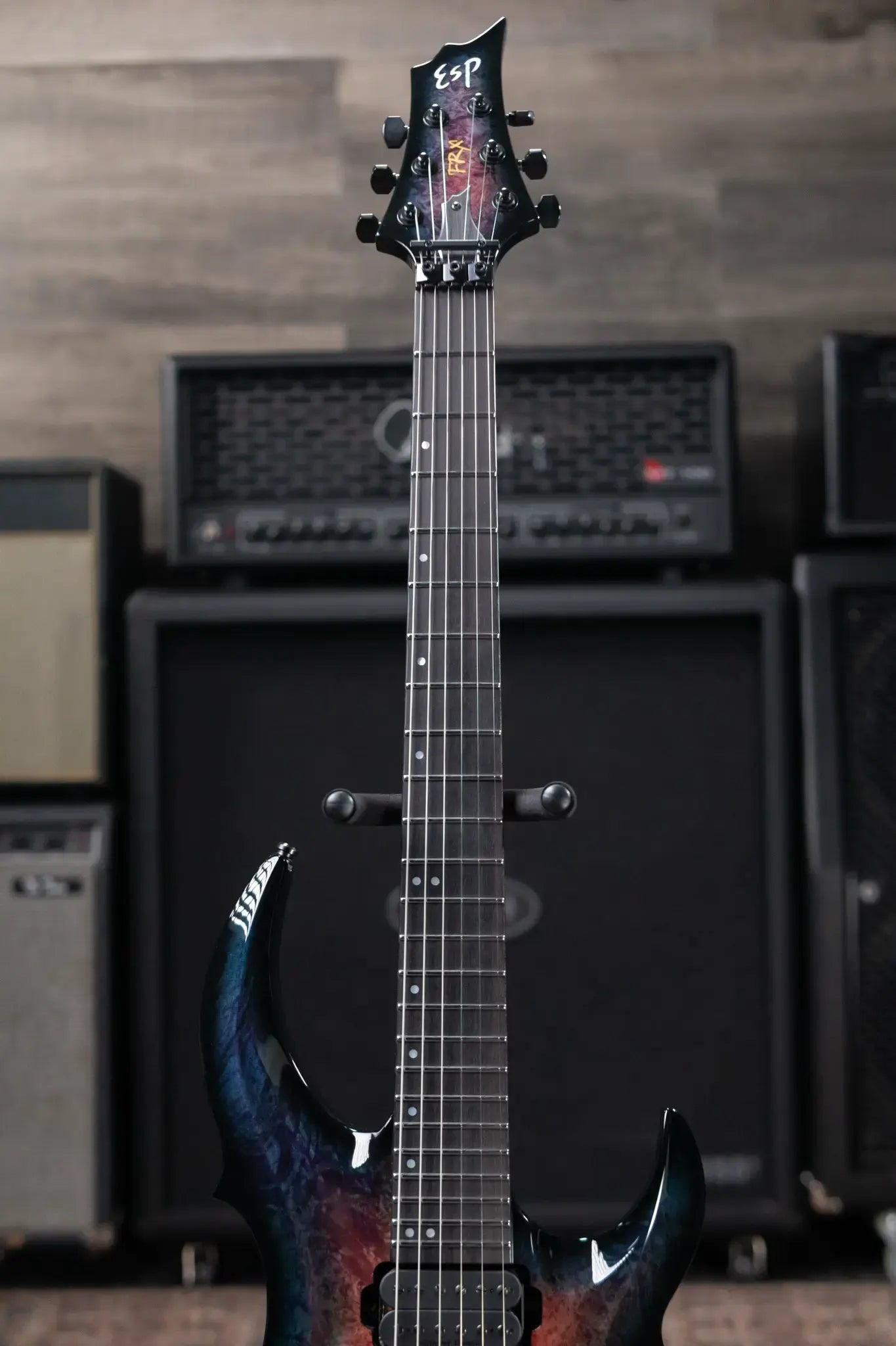 ESP Custom Shop FRX CTM Electric Guitar - Magenta Blue Burst with Hardshell Case
