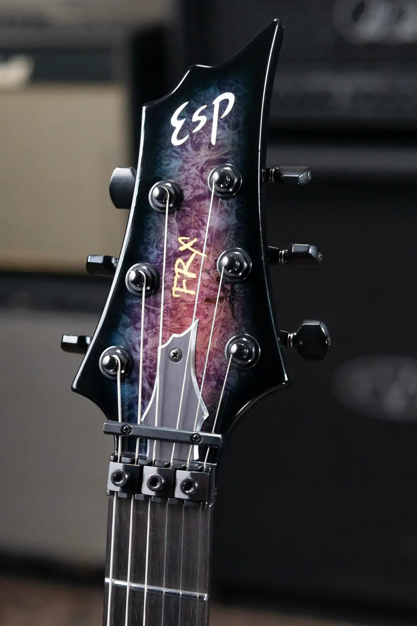 ESP Custom Shop FRX CTM Electric Guitar - Magenta Blue Burst with Hardshell Case