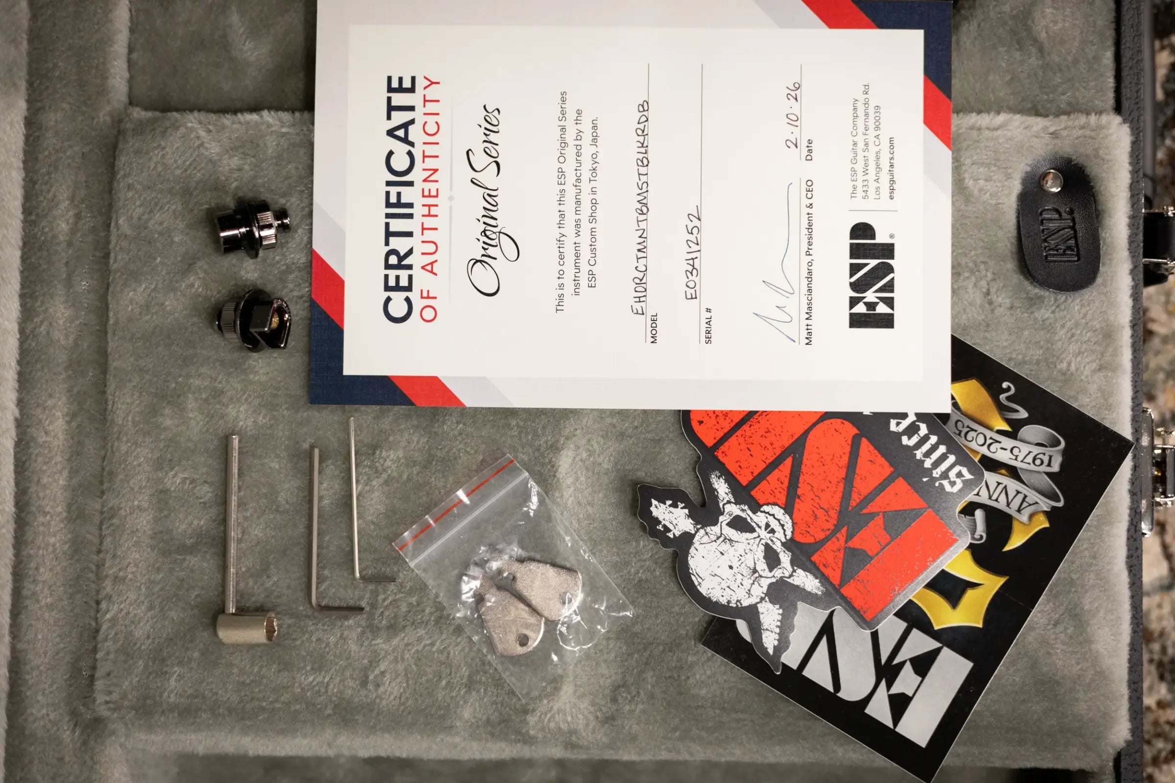 ESP Custom Shop Horizon NT CTM Electric Guitar - See Thru Red Burst with Hardshell Case