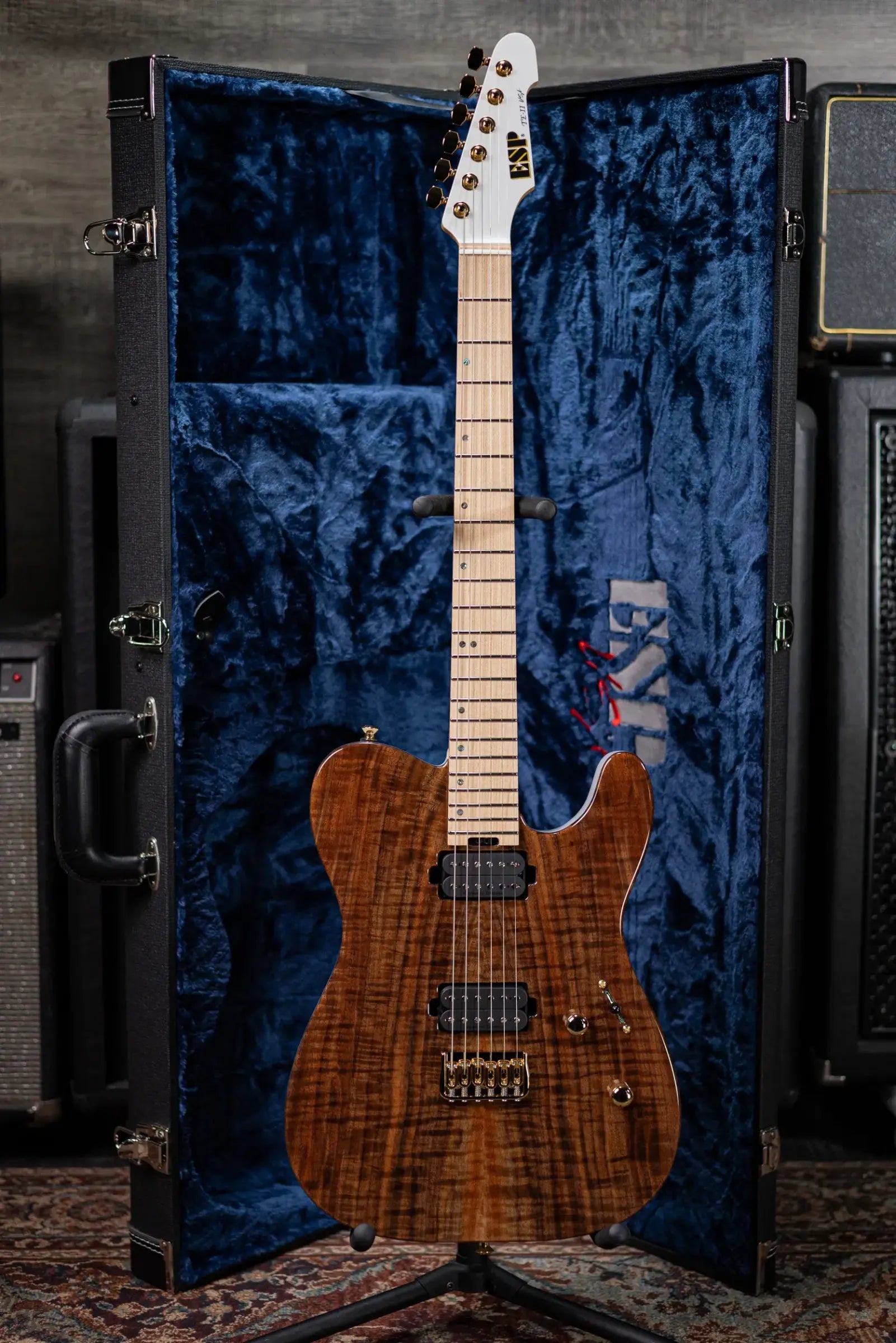 ESP Custom Shop USA Limited Edition TE-II Electric Guitar - Claro Walnut with Hardshell Case