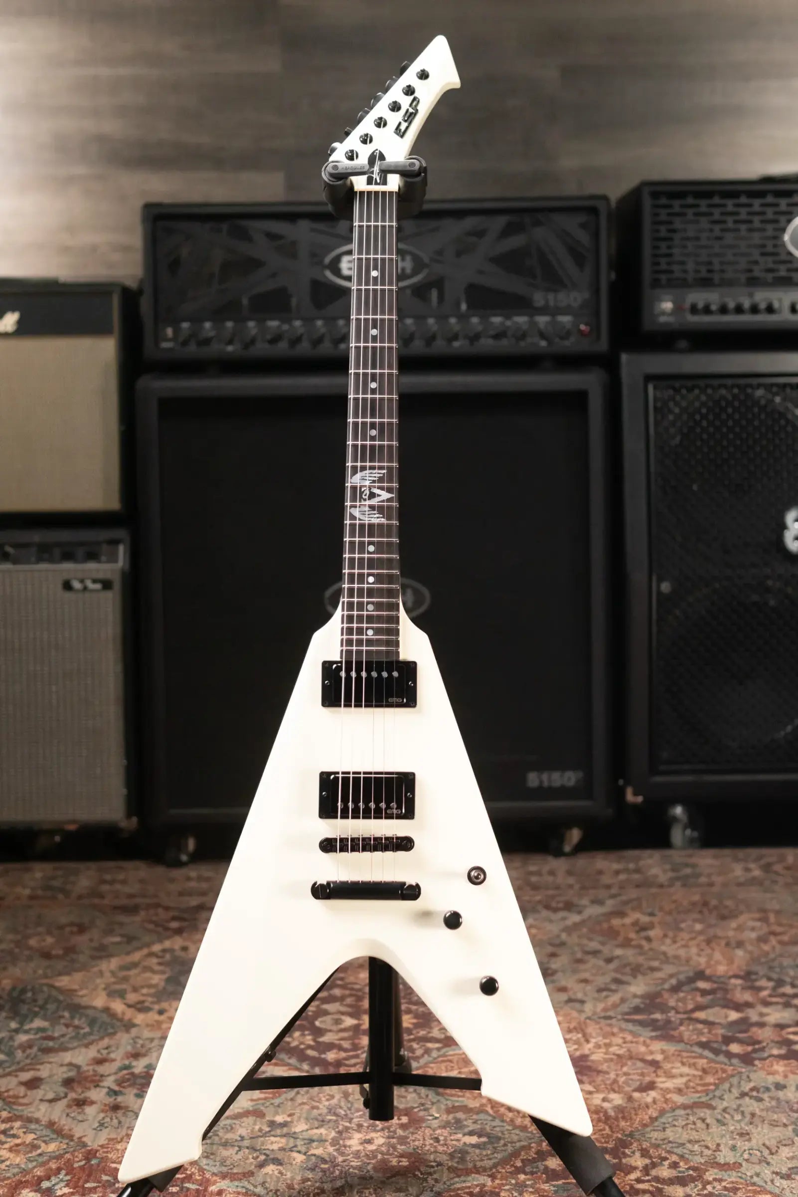 ESP James Hetfield Signature Vulture Electric Guitar - Olympic White with Hardshell Case