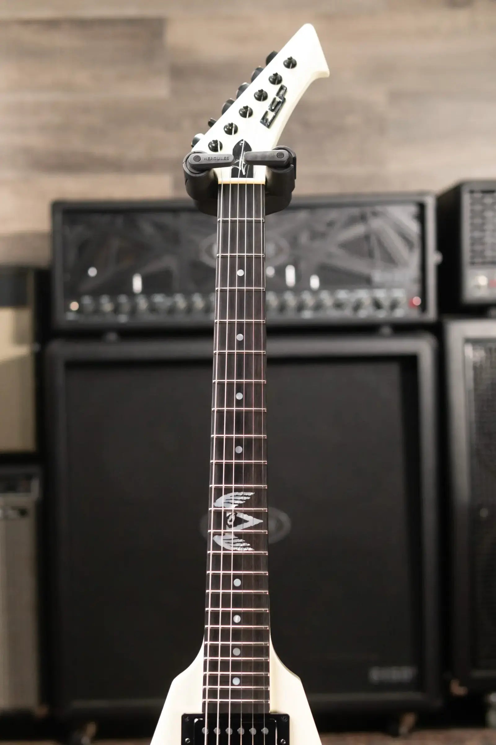 ESP James Hetfield Signature Vulture Electric Guitar - Olympic White with Hardshell Case