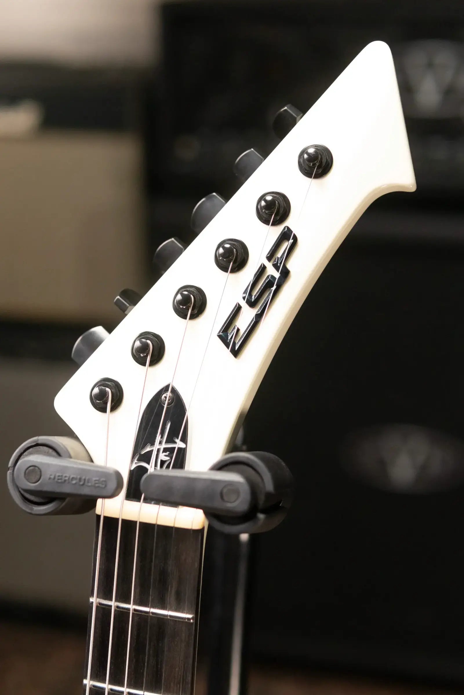 ESP James Hetfield Signature Vulture Electric Guitar - Olympic White with Hardshell Case