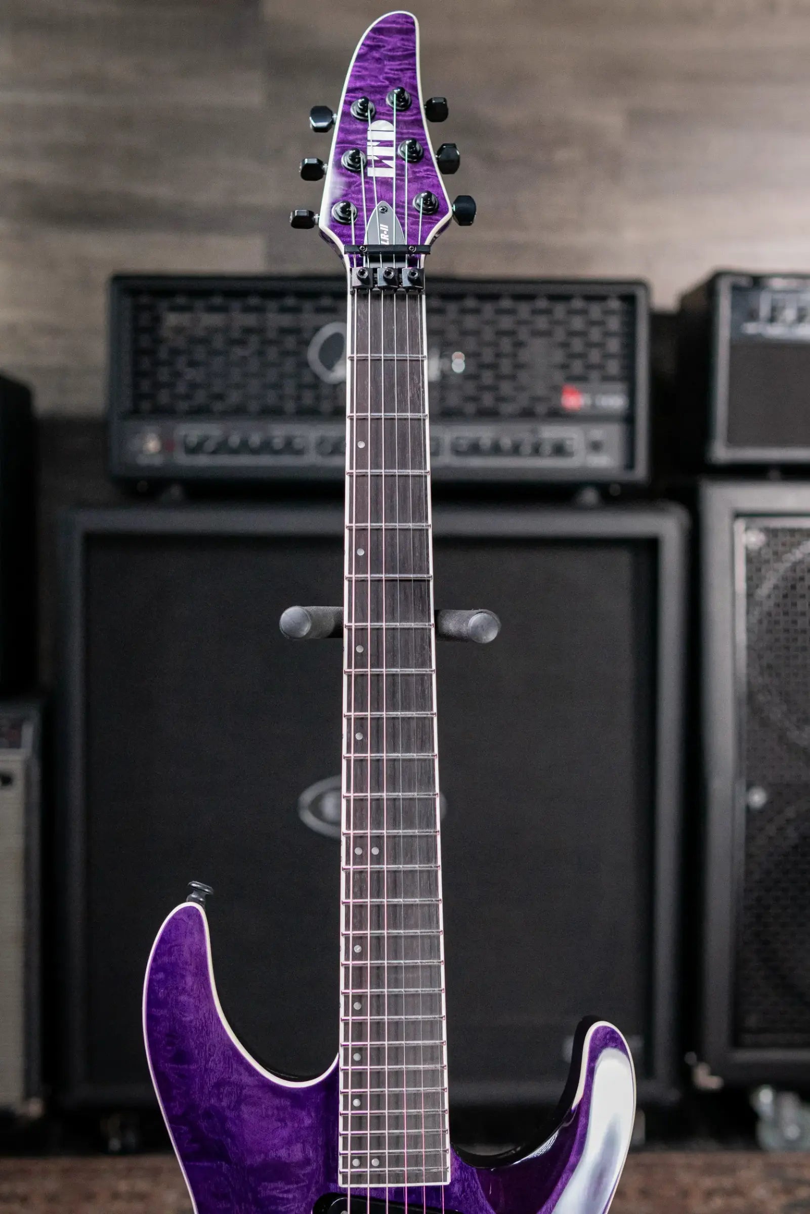 ESP LTD Andy LaRocque ALR-II Signature Electric Guitar - See-Thru Purple with Hardshell Case