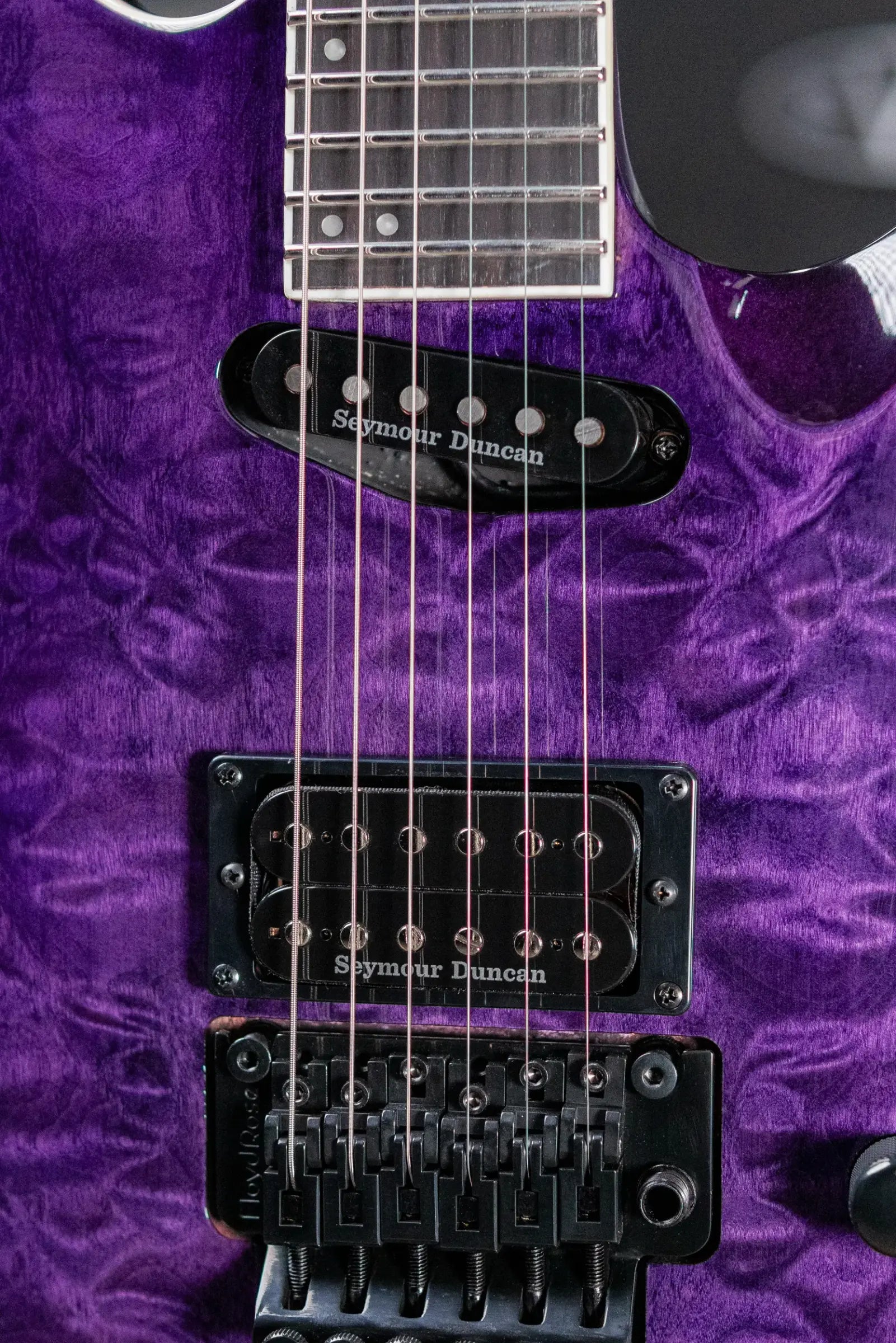 ESP LTD Andy LaRocque ALR-II Signature Electric Guitar - See-Thru Purple with Hardshell Case