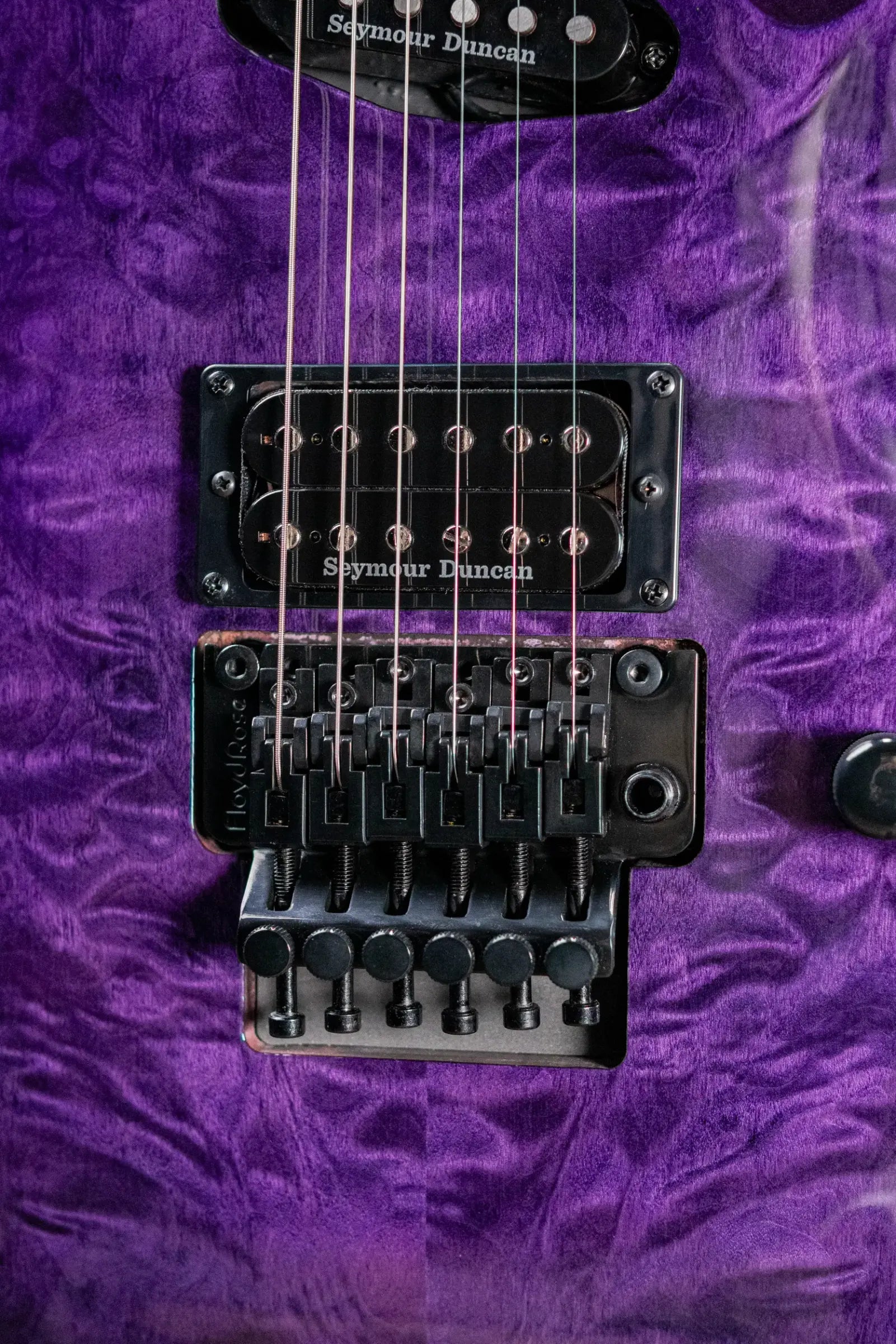 ESP LTD Andy LaRocque ALR-II Signature Electric Guitar - See-Thru Purple with Hardshell Case
