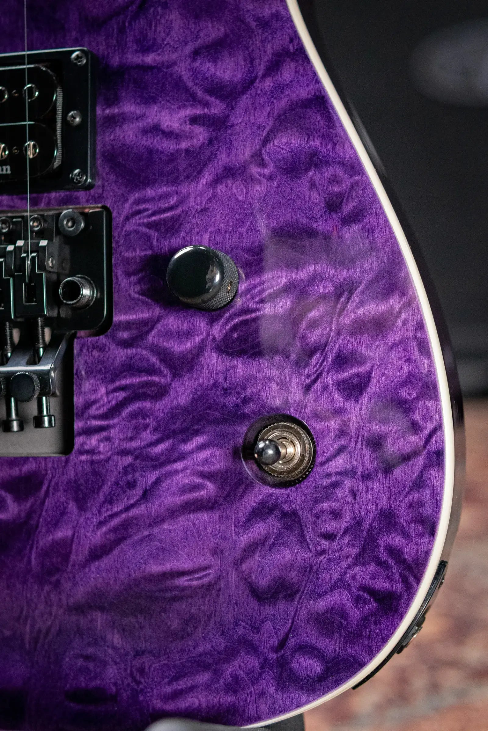 ESP LTD Andy LaRocque ALR-II Signature Electric Guitar - See-Thru Purple with Hardshell Case