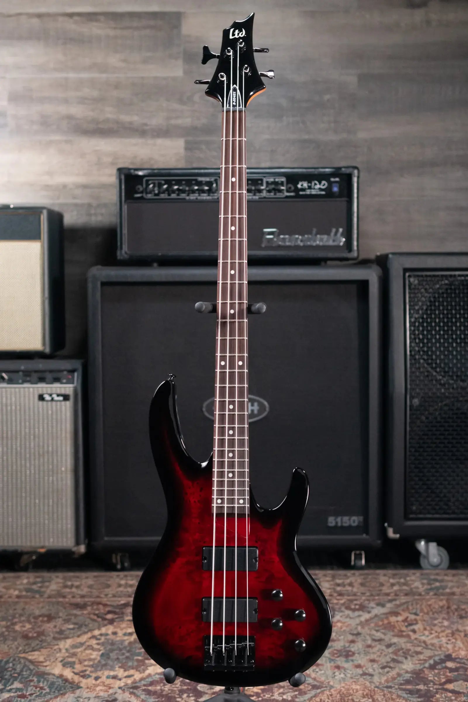 ESP LTD B-204DX Electric Bass - Red Burst