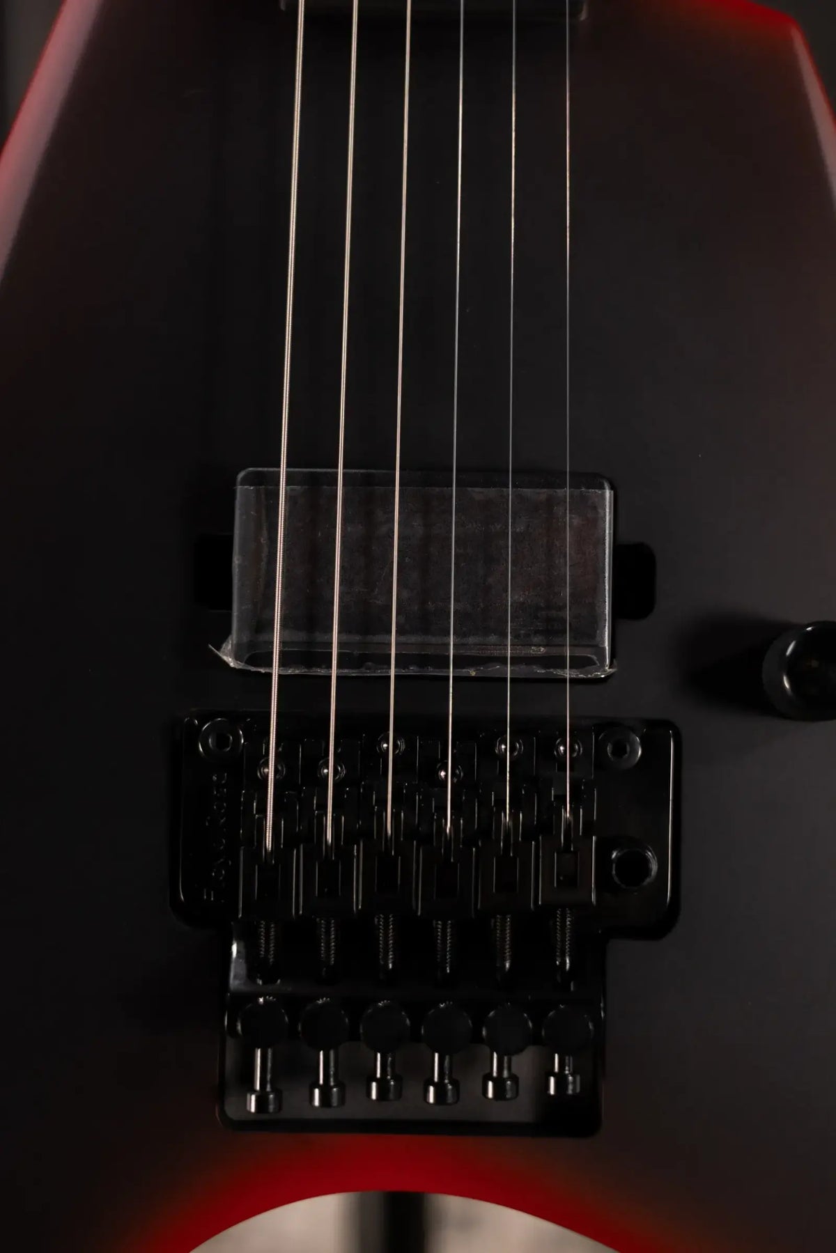 ESP LTD Black Metal Arrow Electric Guitar - Black Red Burst Satin