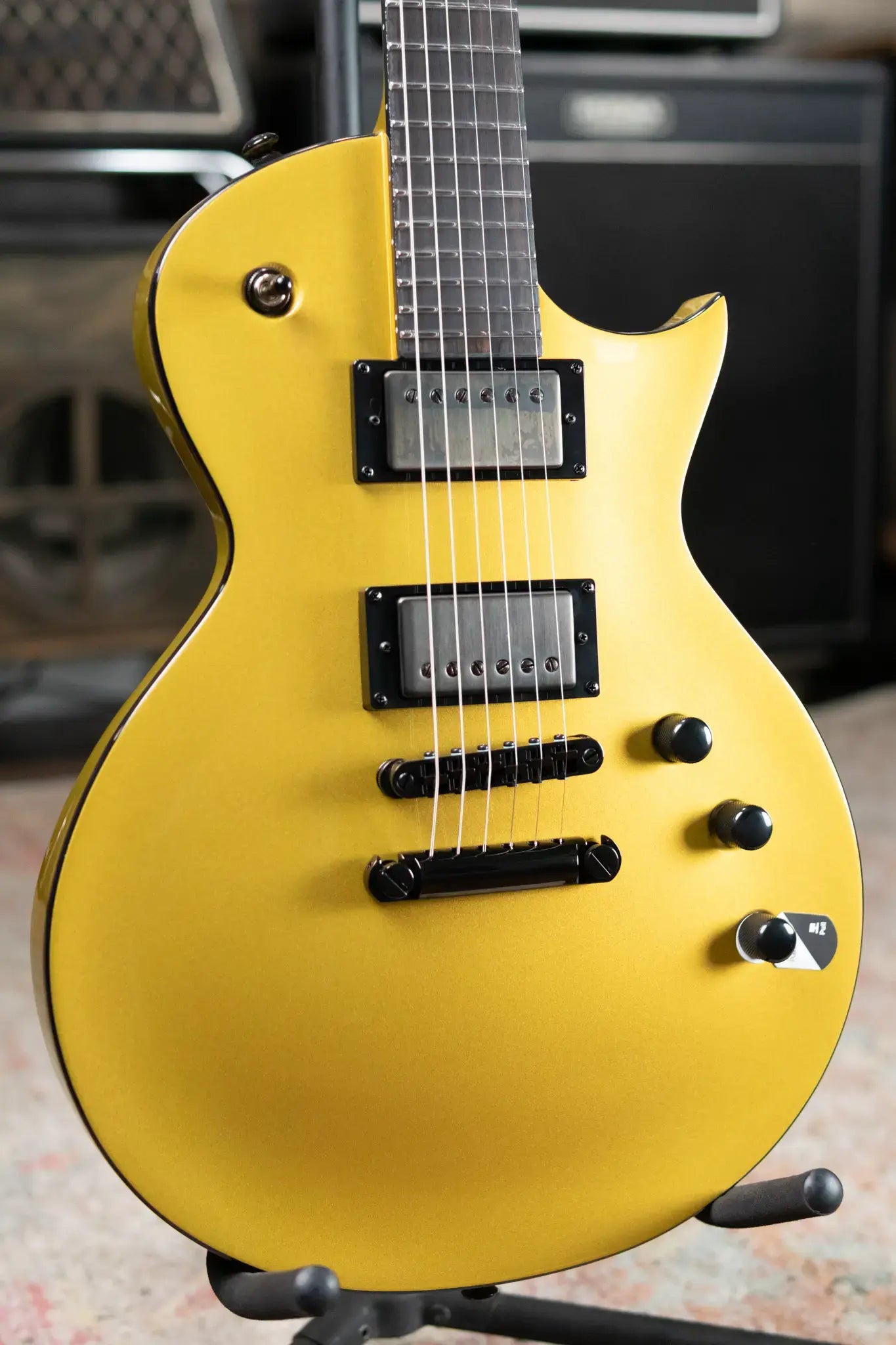 ESP LTD EC-2025 50th Anniversary Electric Guitar - Metallic Gold with Hardshell Case