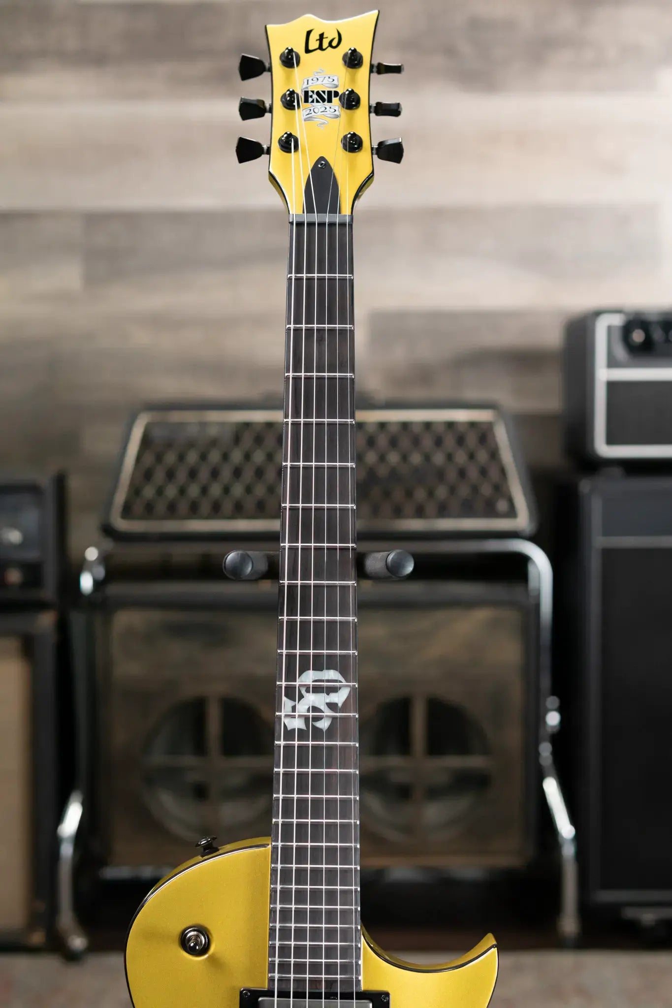 ESP LTD EC-2025 50th Anniversary Electric Guitar - Metallic Gold with Hardshell Case