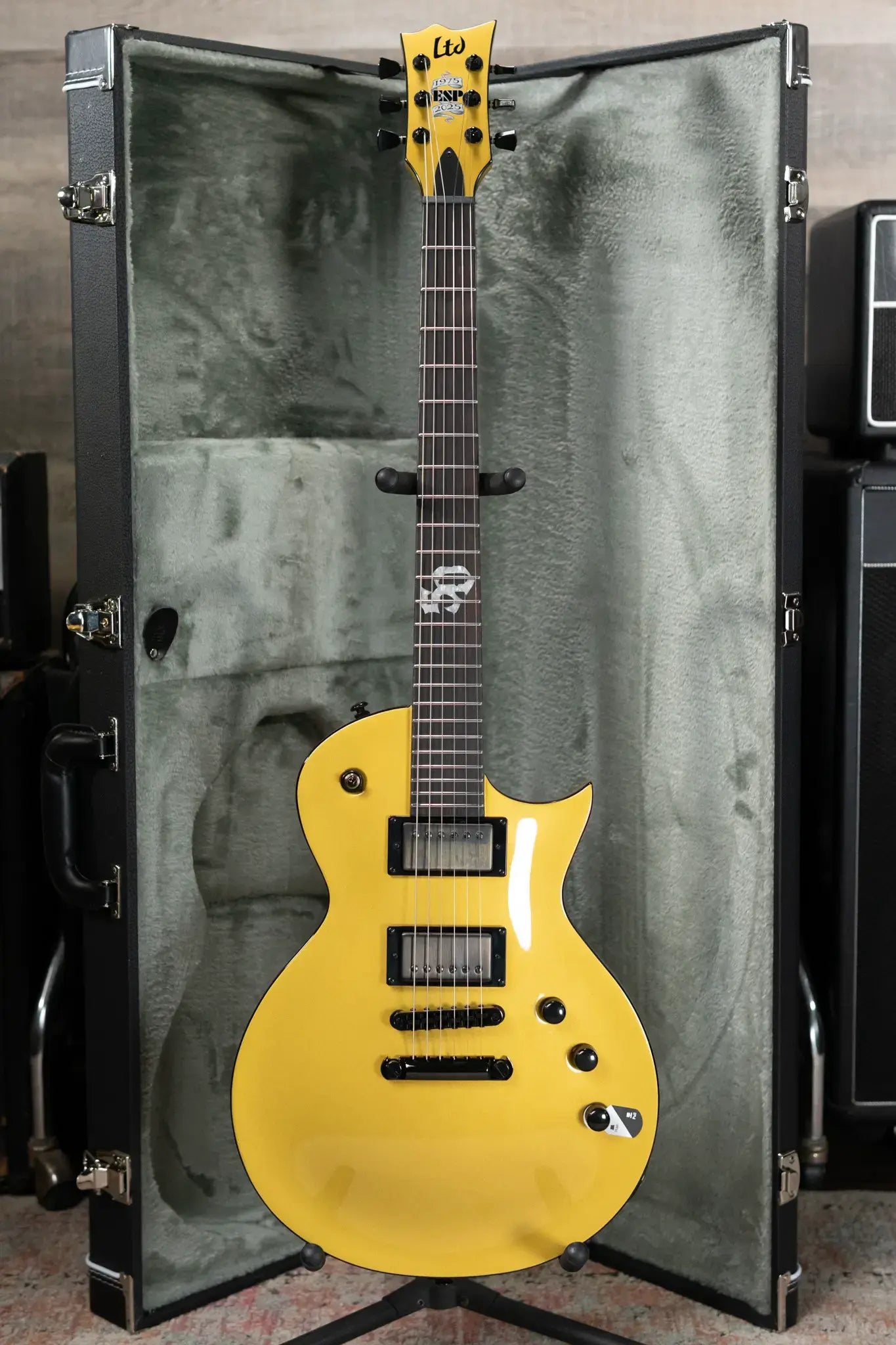 ESP LTD EC-2025 50th Anniversary Electric Guitar - Metallic Gold with Hardshell Case