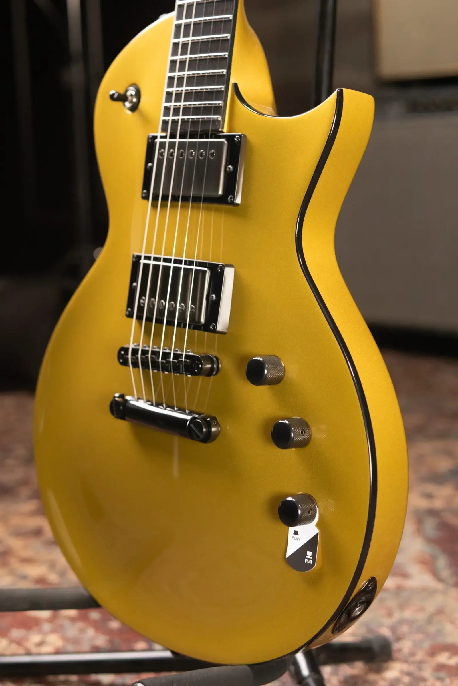 ESP LTD EC-2025 50th Anniversary Electric Guitar - Metallic Gold with Hardshell Case