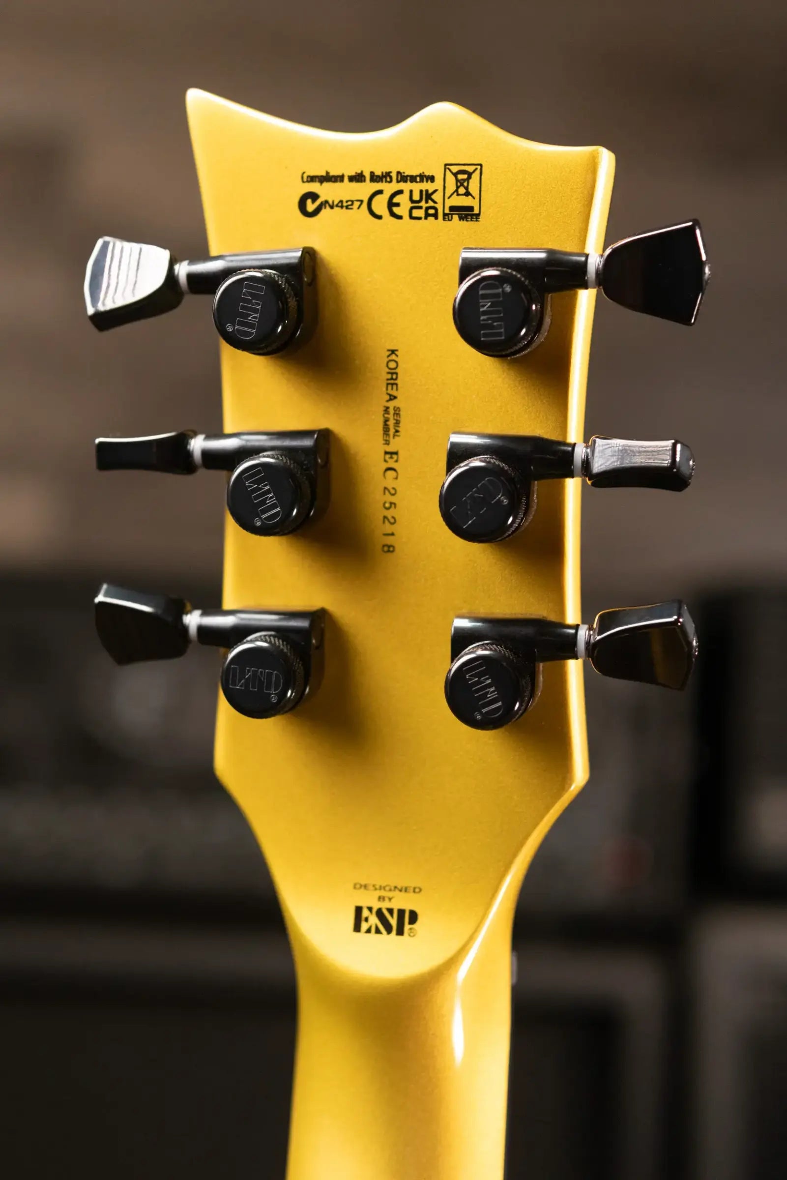 ESP LTD EC-2025 50th Anniversary Electric Guitar - Metallic Gold with Hardshell Case