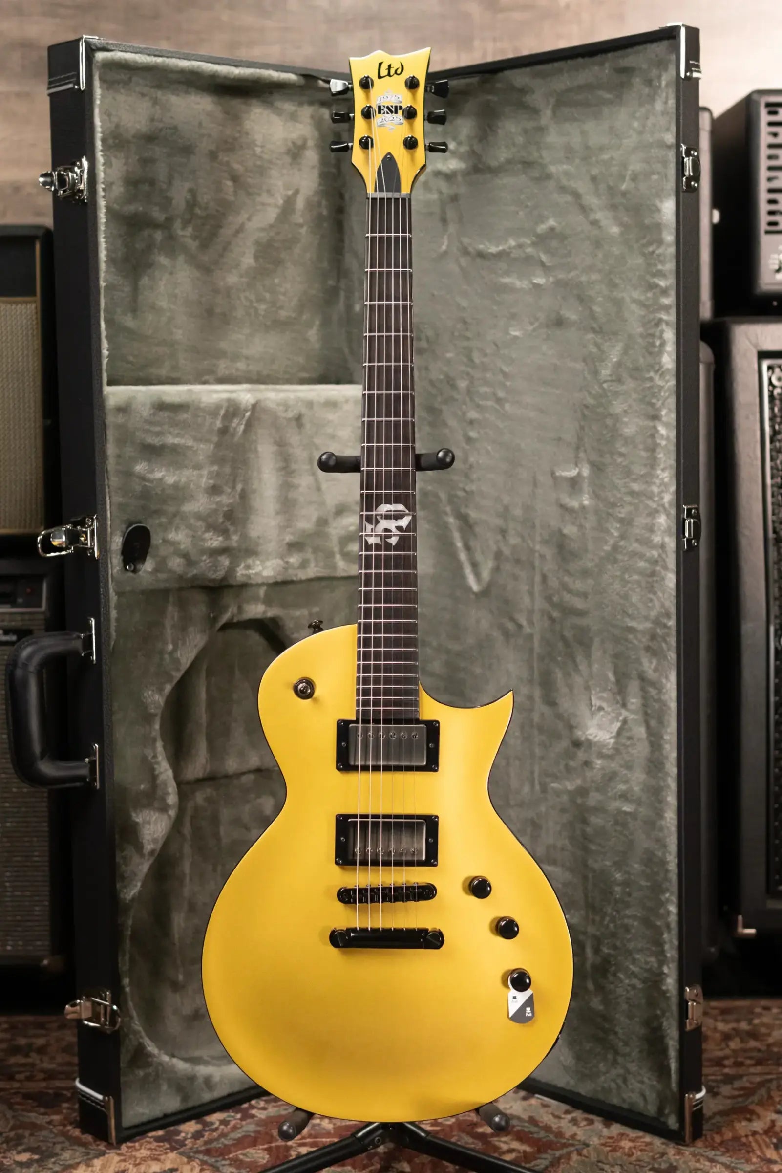 ESP LTD EC-2025 50th Anniversary Electric Guitar - Metallic Gold with Hardshell Case