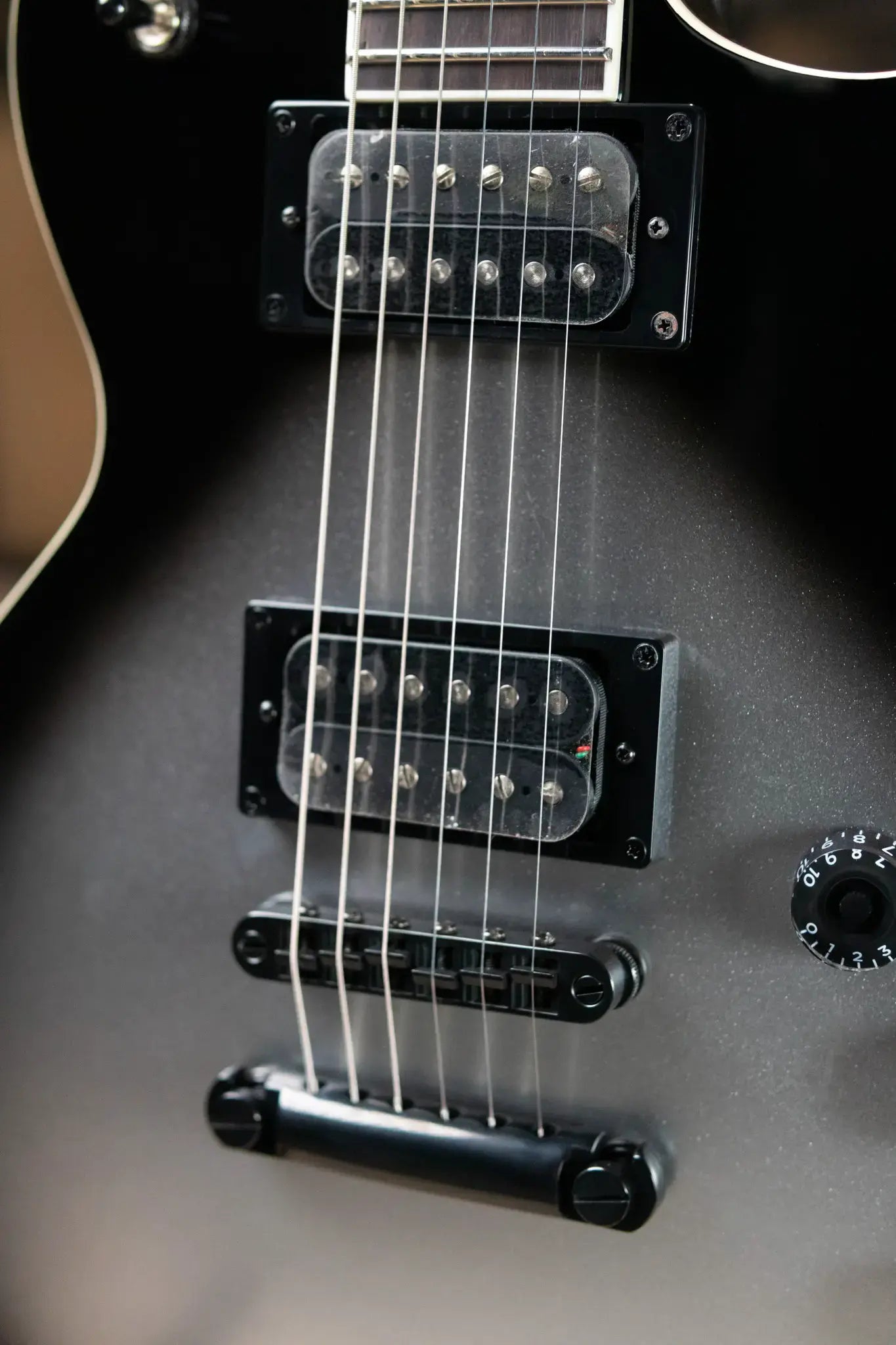 ESP LTD EC-256 Electric Guitar - Silver Sunburst Teardrop