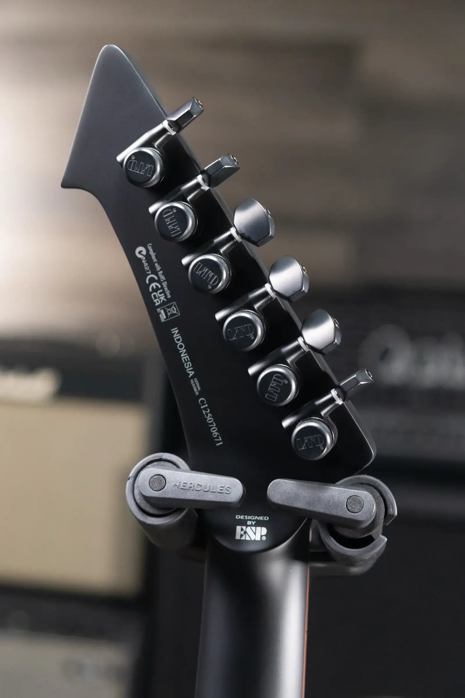 ESP LTD James Hetfield Signature Snakebyte Electric Guitar - Satin Black with Hardshell Case