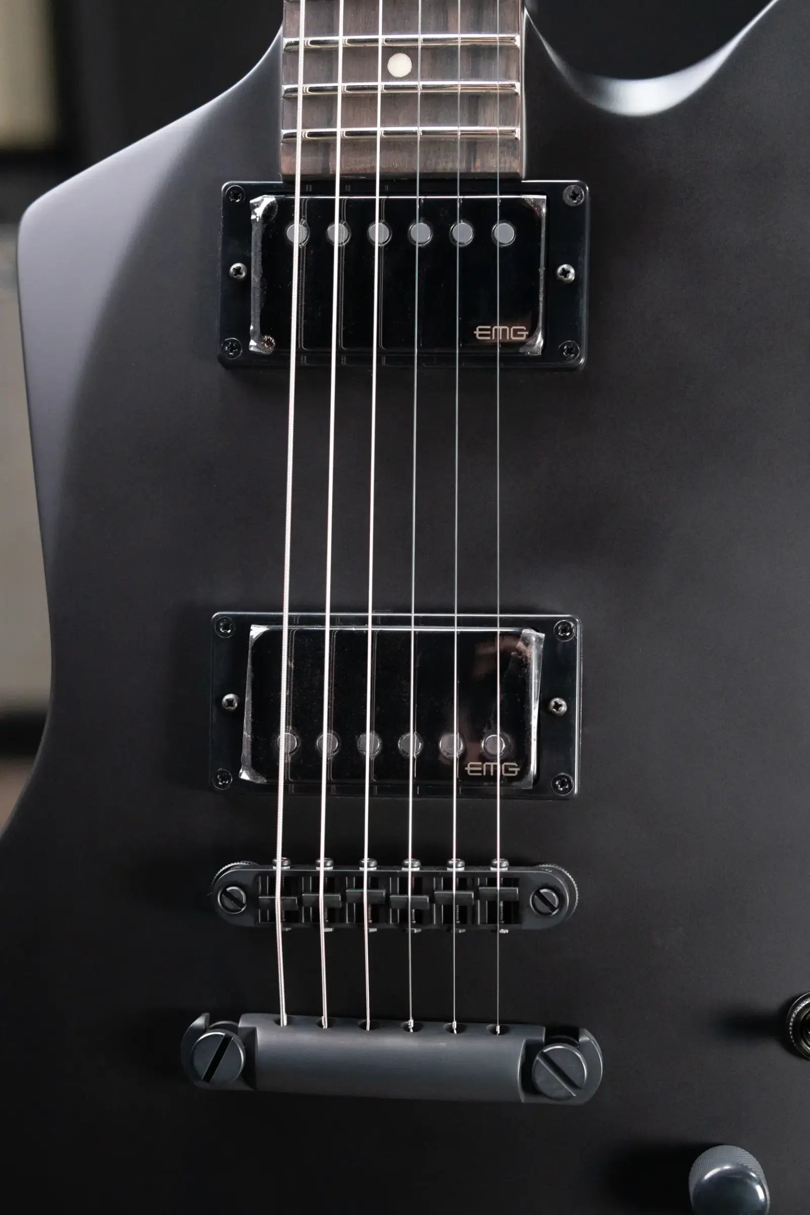 ESP LTD James Hetfield Signature Snakebyte Electric Guitar - Satin Black with Hardshell Case