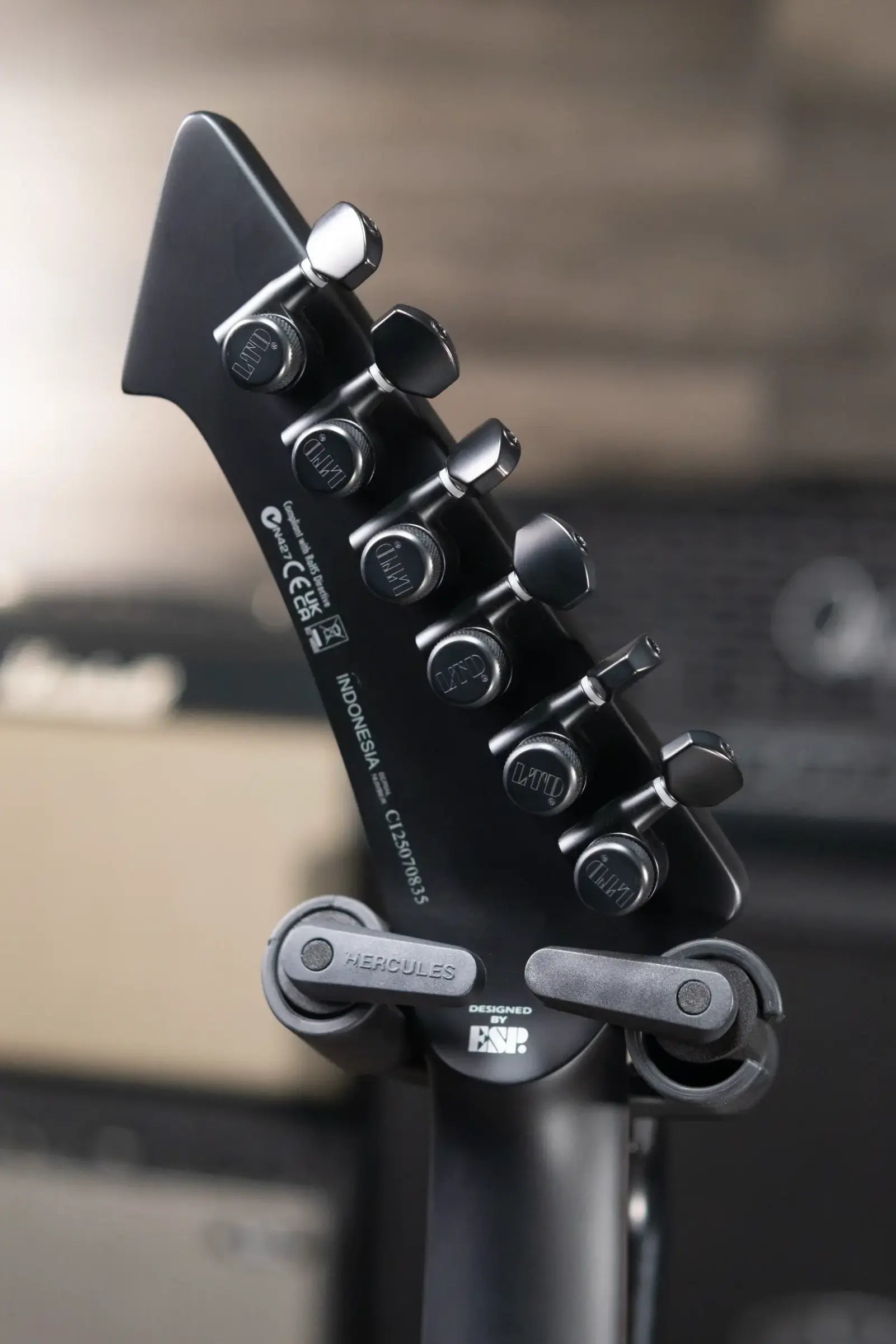 ESP LTD James Hetfield Signature Snakebyte Electric Guitar - Satin Black with Hardshell Case