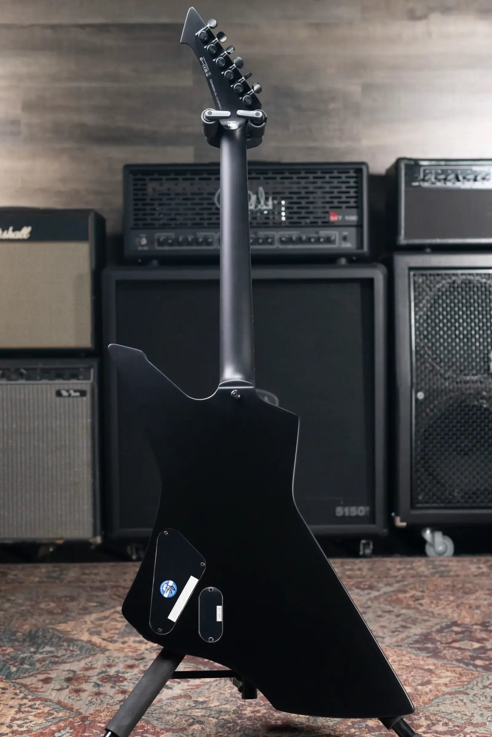 ESP LTD James Hetfield Signature Snakebyte Electric Guitar - Satin Black with Hardshell Case