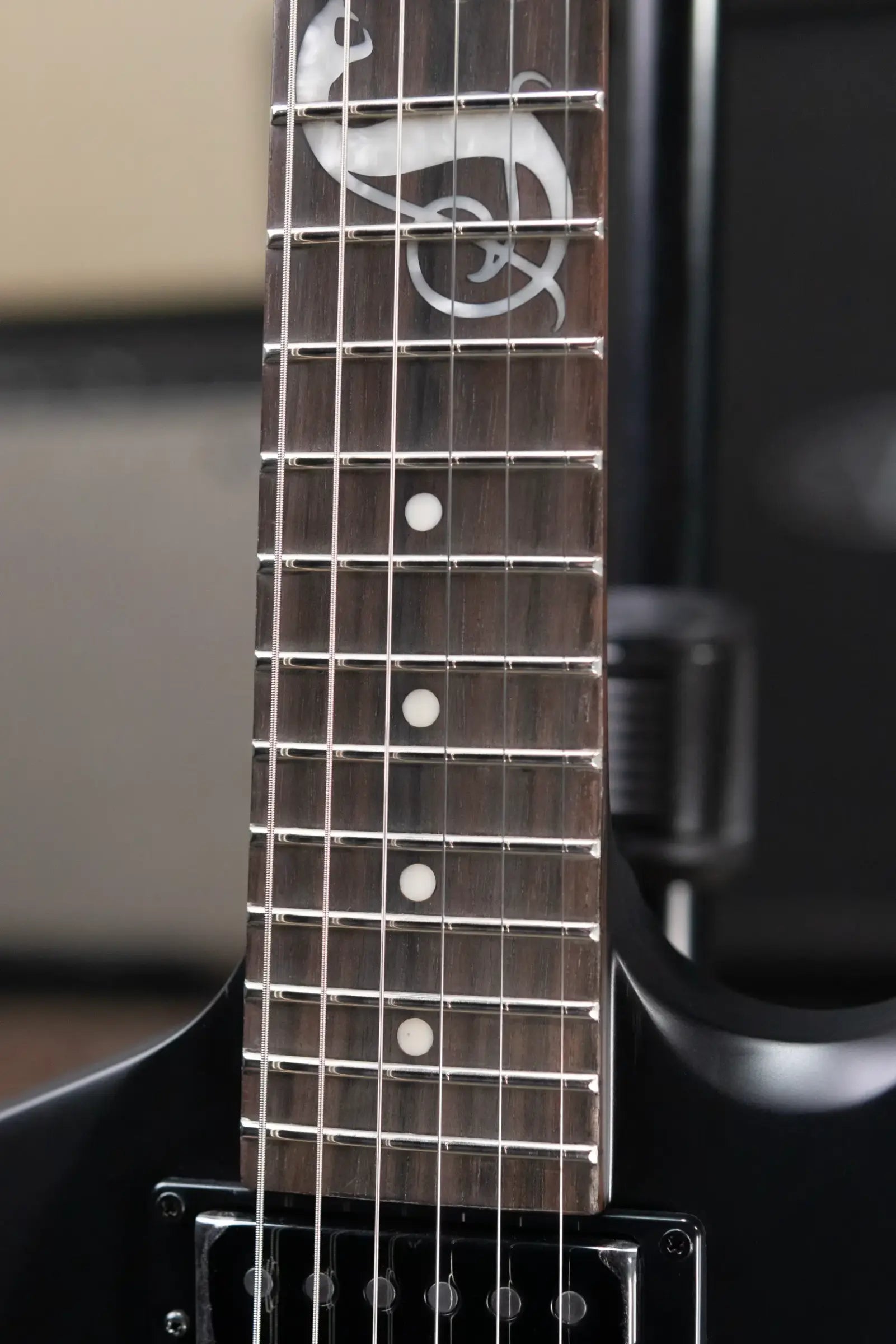 ESP LTD James Hetfield Signature Snakebyte Electric Guitar - Satin Black with Hardshell Case