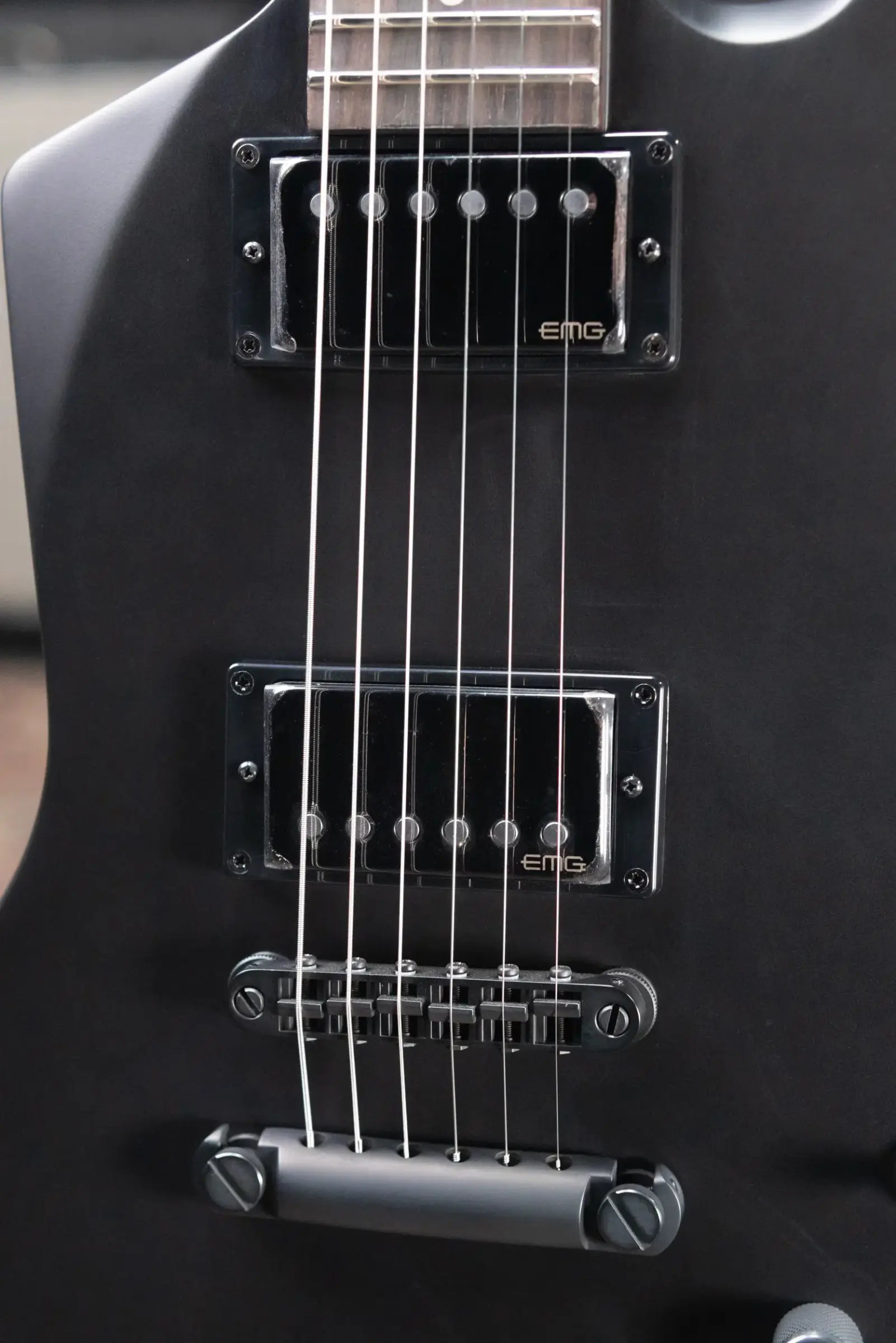 ESP LTD James Hetfield Signature Snakebyte Electric Guitar - Satin Black with Hardshell Case