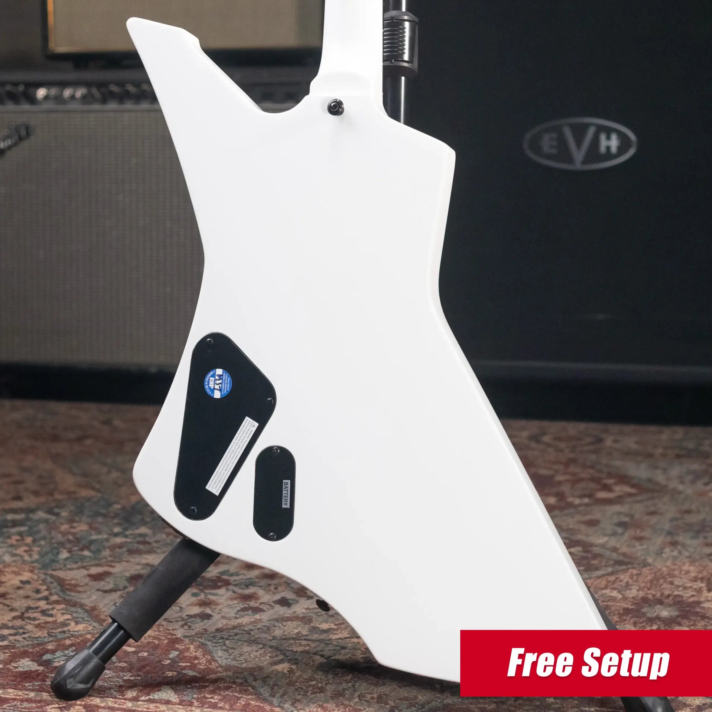 ESP LTD James Hetfield Signature Snakebyte Electric Guitar - Snow White with Hardshell Case