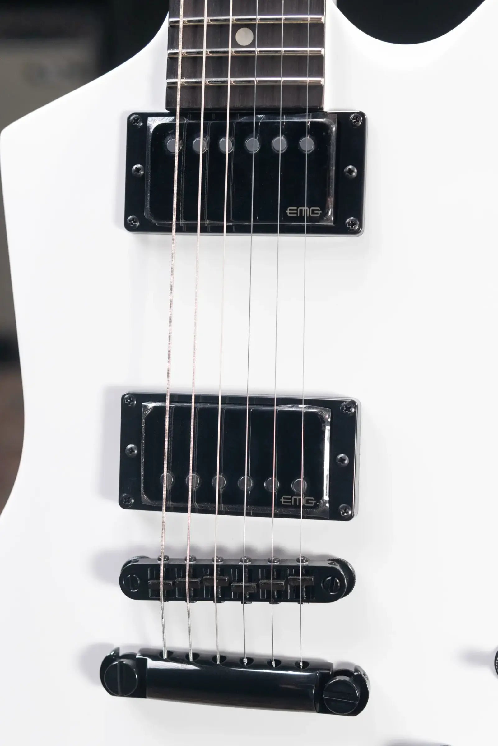 ESP LTD James Hetfield Signature Snakebyte Electric Guitar - Snow White with Hardshell Case