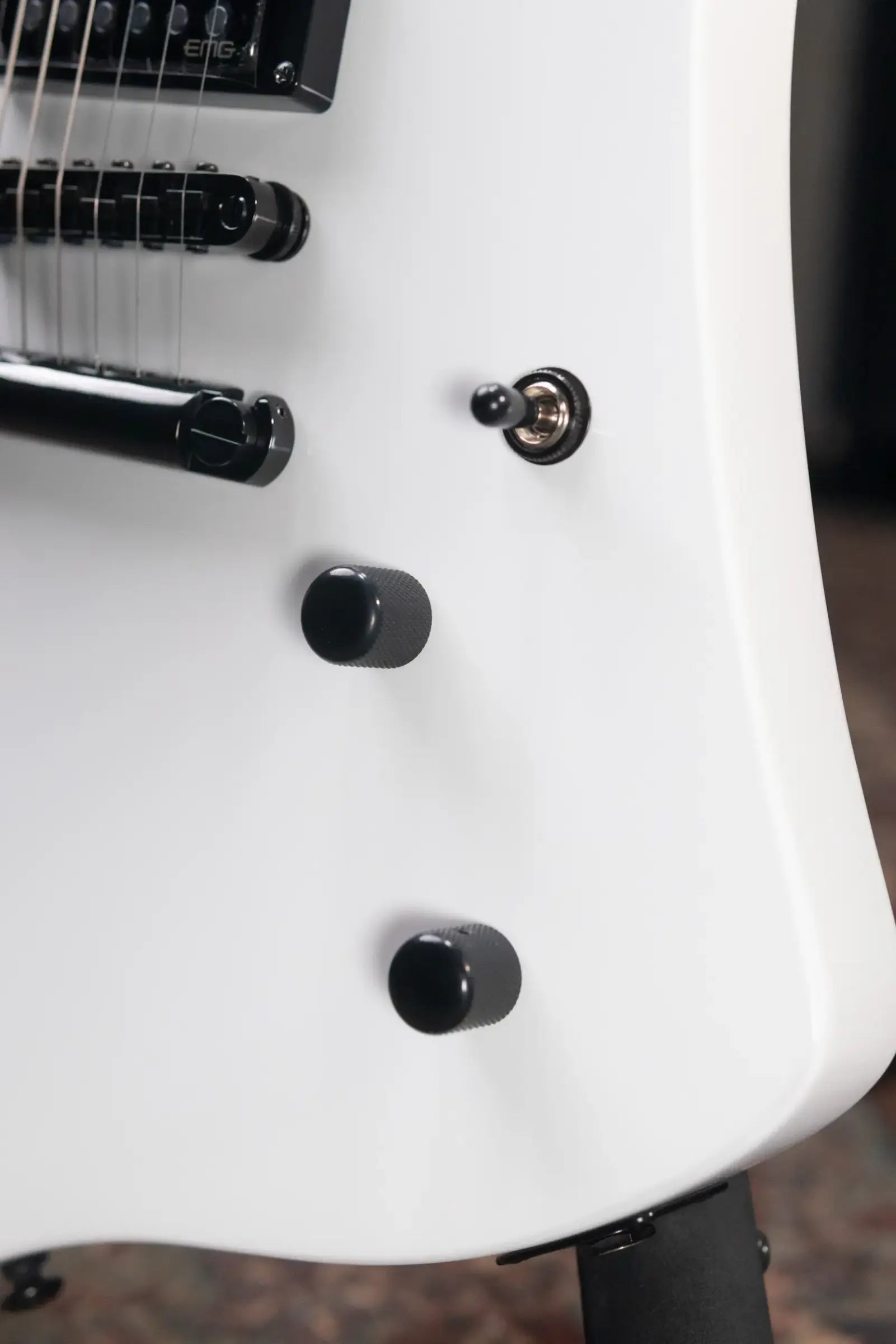 ESP LTD James Hetfield Signature Snakebyte Electric Guitar - Snow White with Hardshell Case