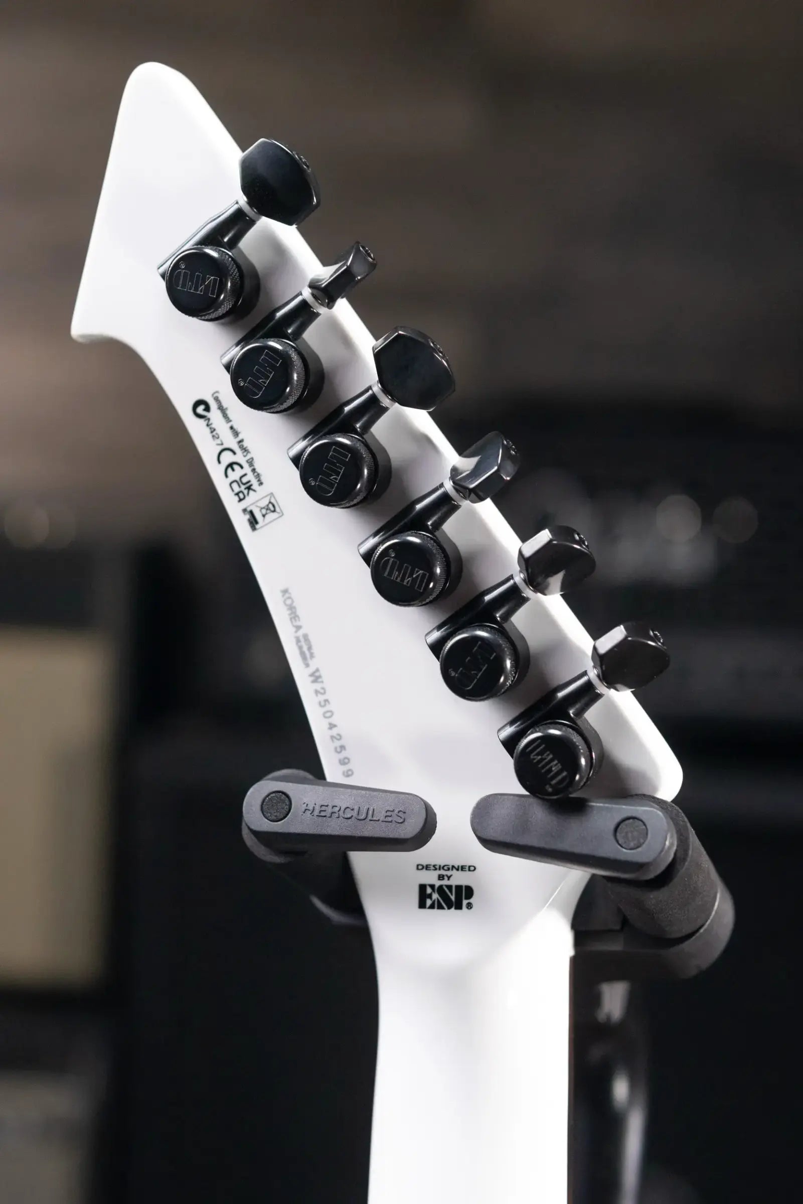 ESP LTD James Hetfield Signature Snakebyte Electric Guitar - Snow White with Hardshell Case