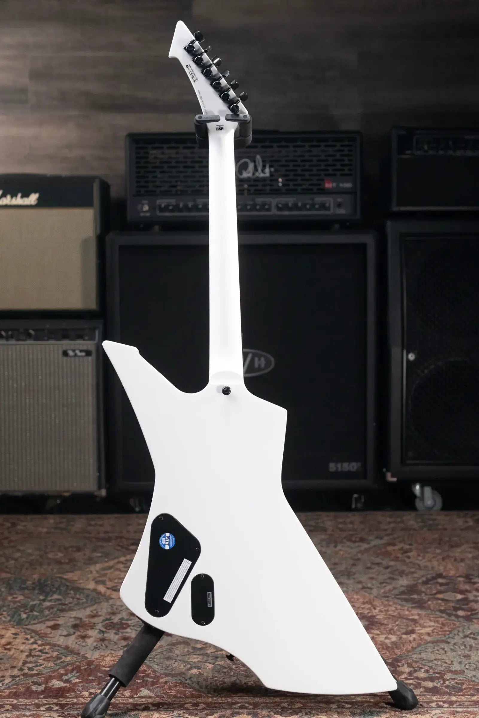 ESP LTD James Hetfield Signature Snakebyte Electric Guitar - Snow White with Hardshell Case