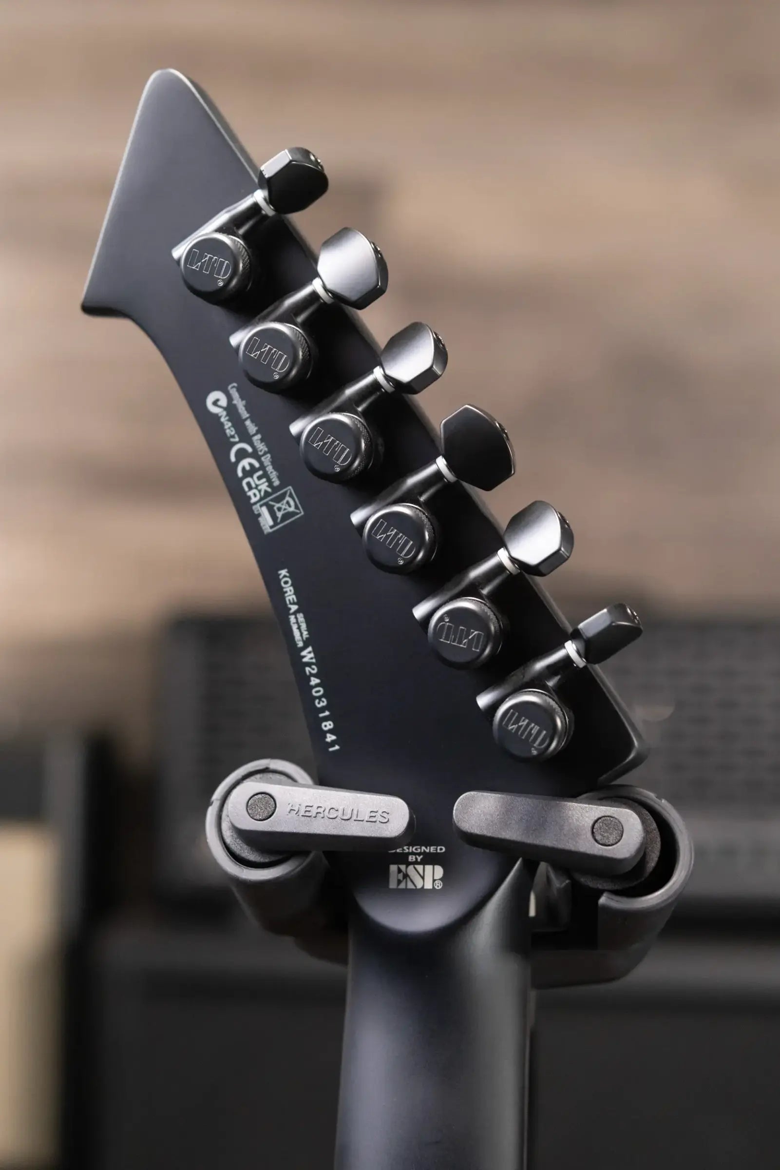 ESP LTD James Hetfield Signature Vulture Electric Guitar - Black with Hardshell Case