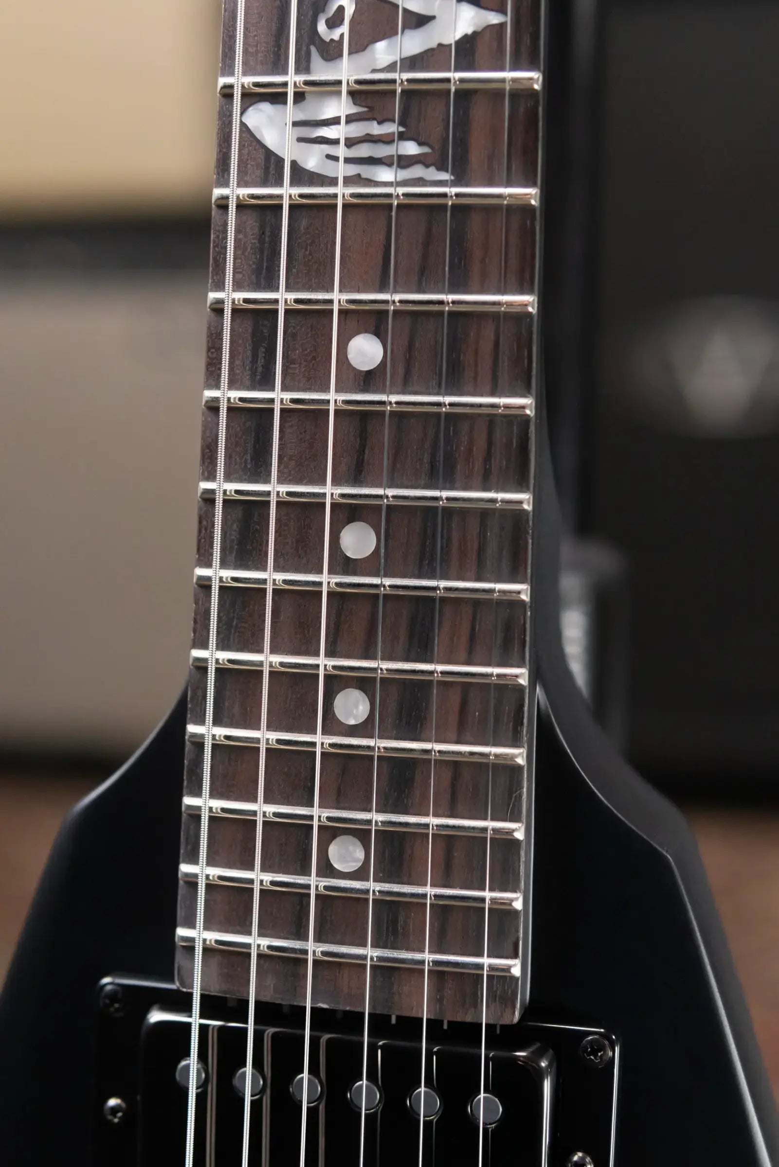 ESP LTD James Hetfield Signature Vulture Electric Guitar - Black with Hardshell Case