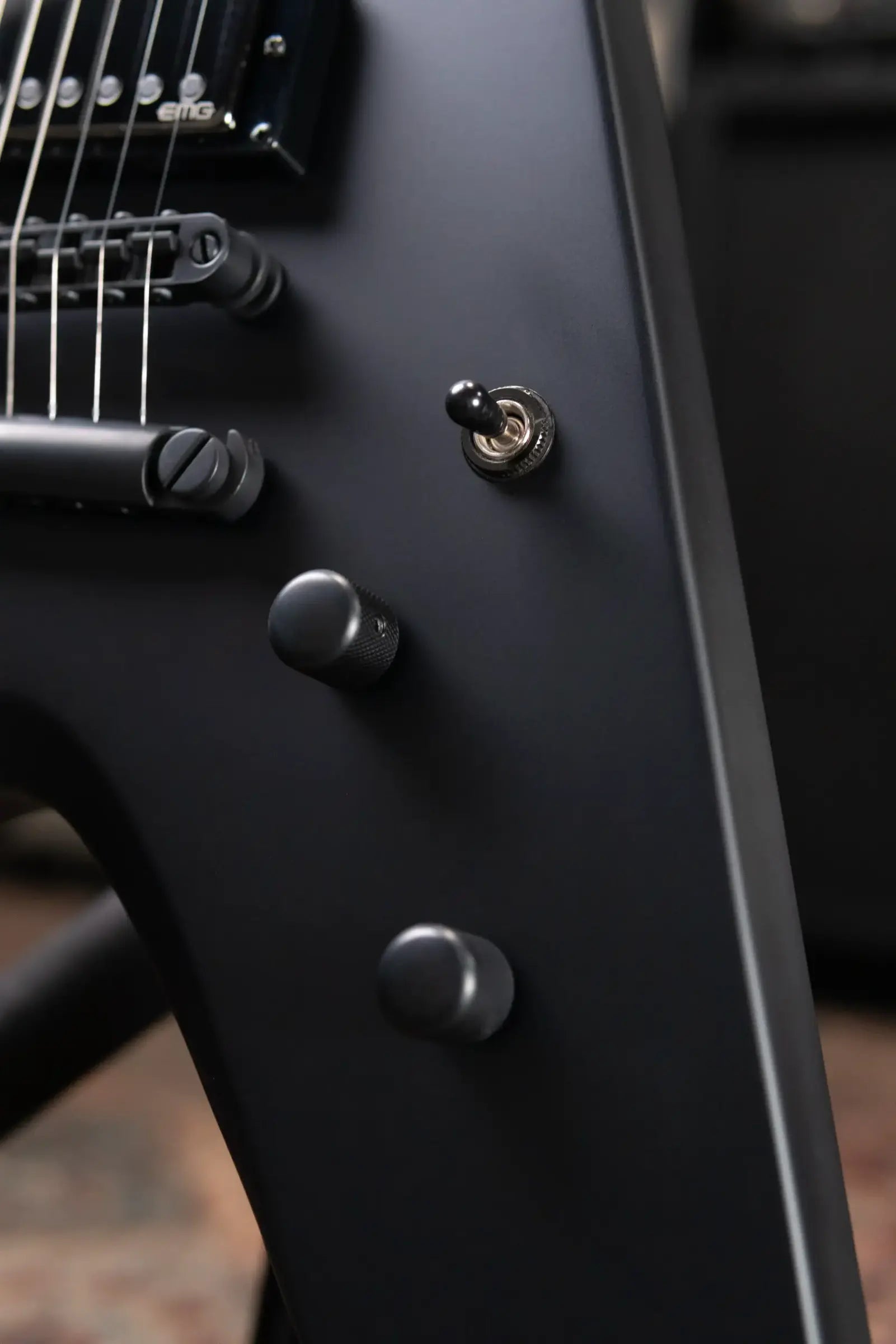 ESP LTD James Hetfield Signature Vulture Electric Guitar - Black with Hardshell Case
