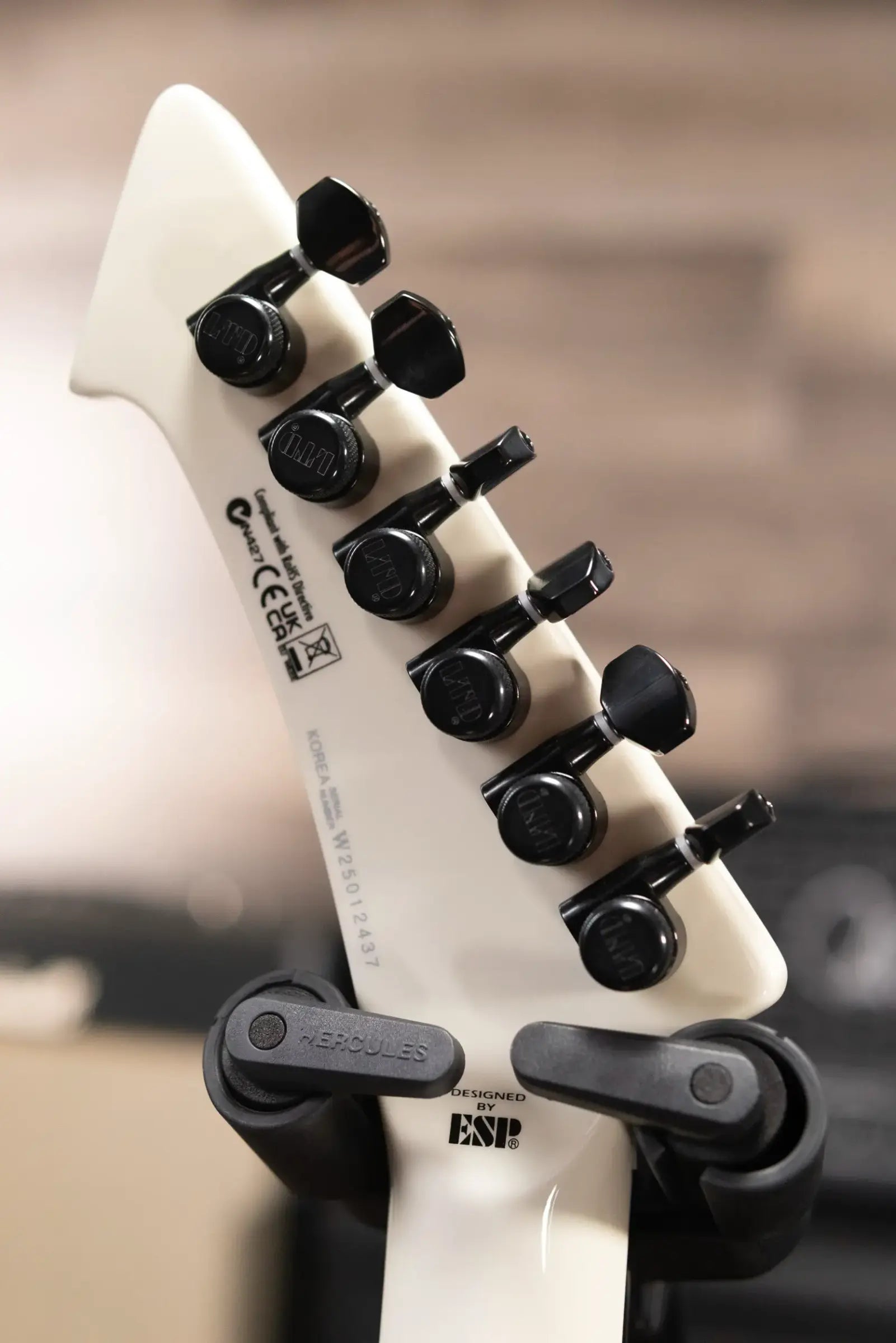 ESP LTD James Hetfield Signature Vulture Electric Guitar - Olympic White with Hardshell Case