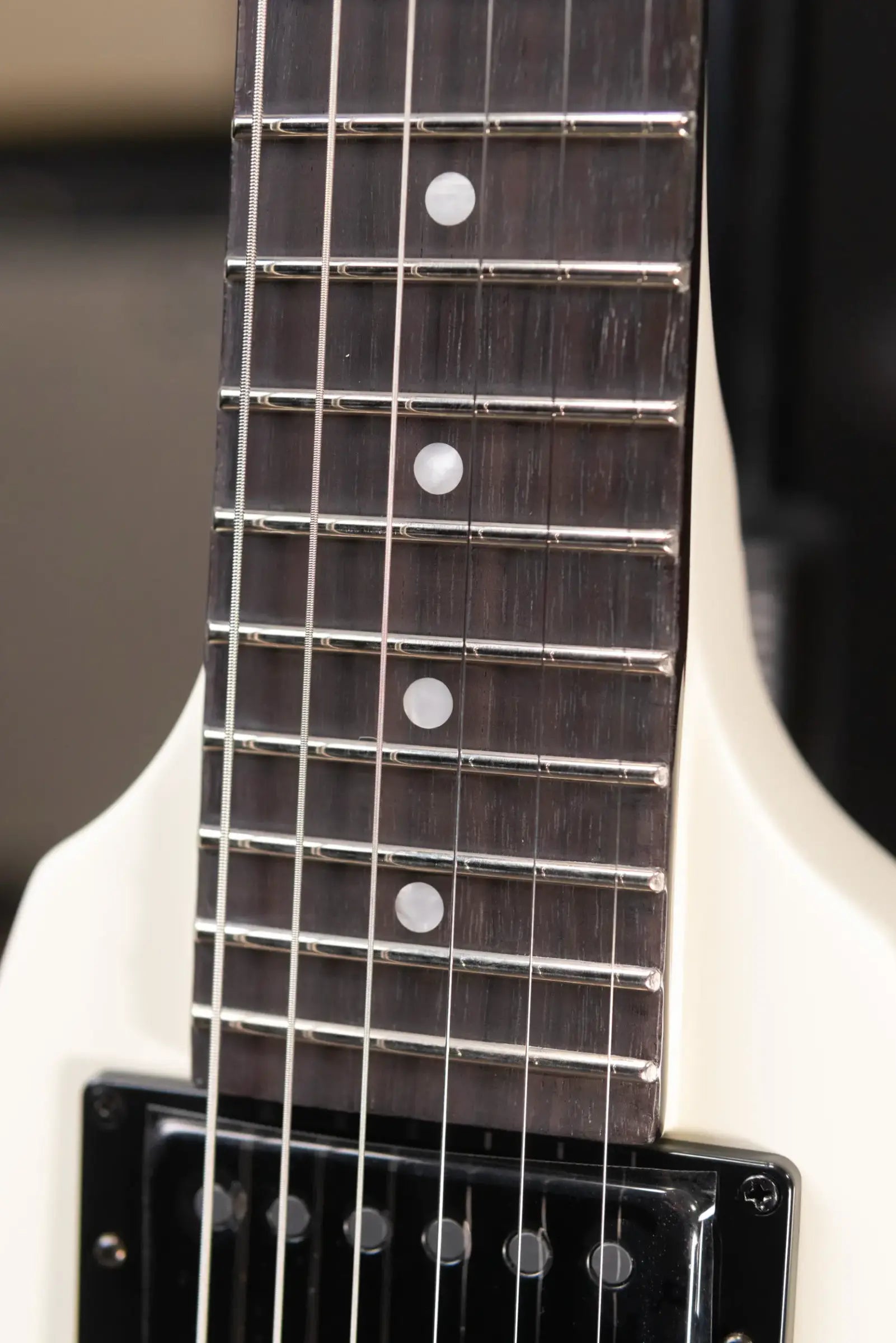 ESP LTD James Hetfield Signature Vulture Electric Guitar - Olympic White with Hardshell Case