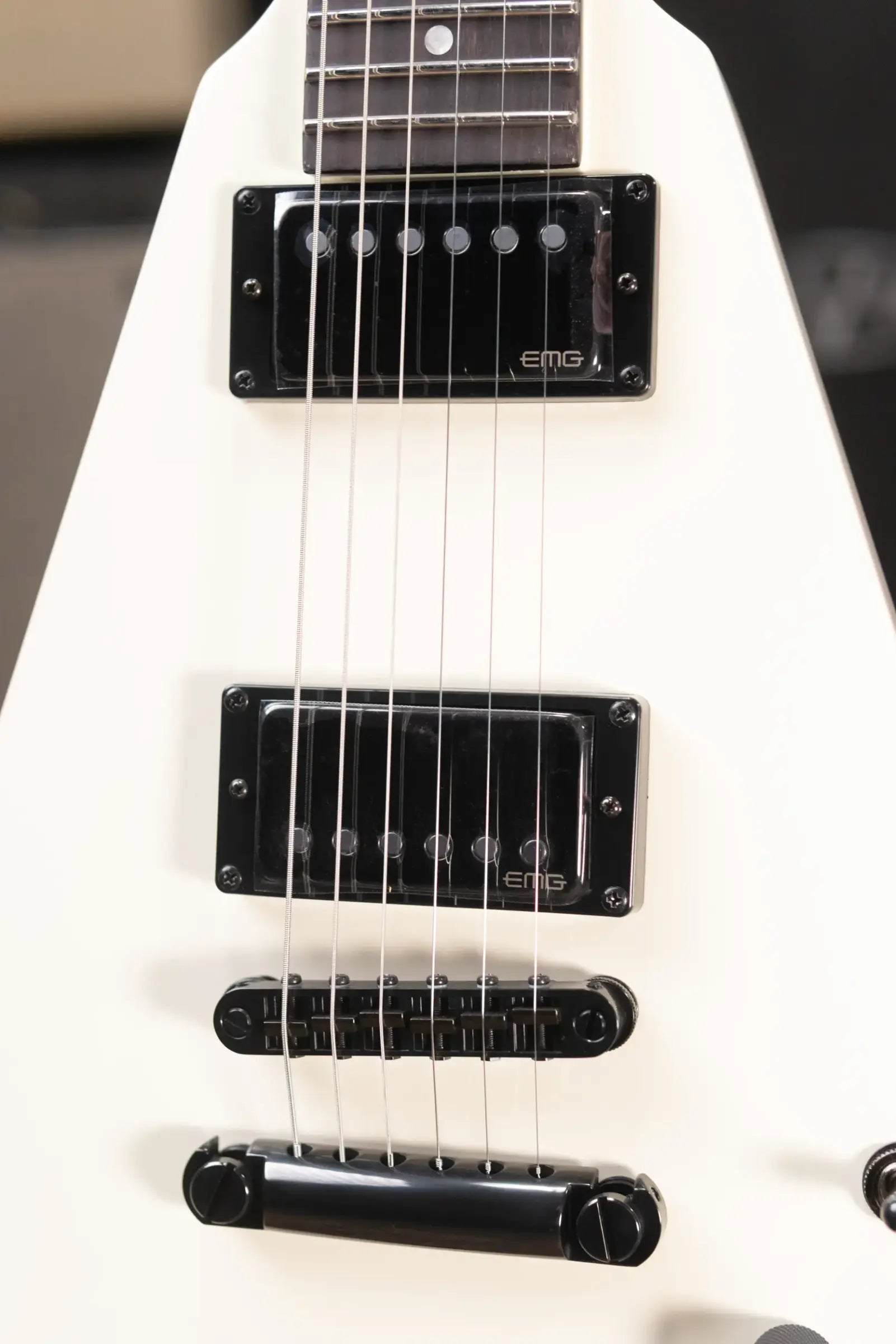 ESP LTD James Hetfield Signature Vulture Electric Guitar - Olympic White with Hardshell Case