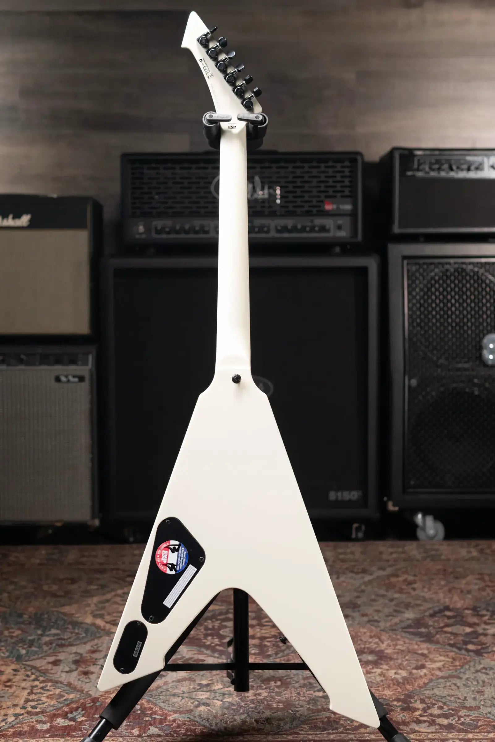 ESP LTD James Hetfield Signature Vulture Electric Guitar - Olympic White with Hardshell Case