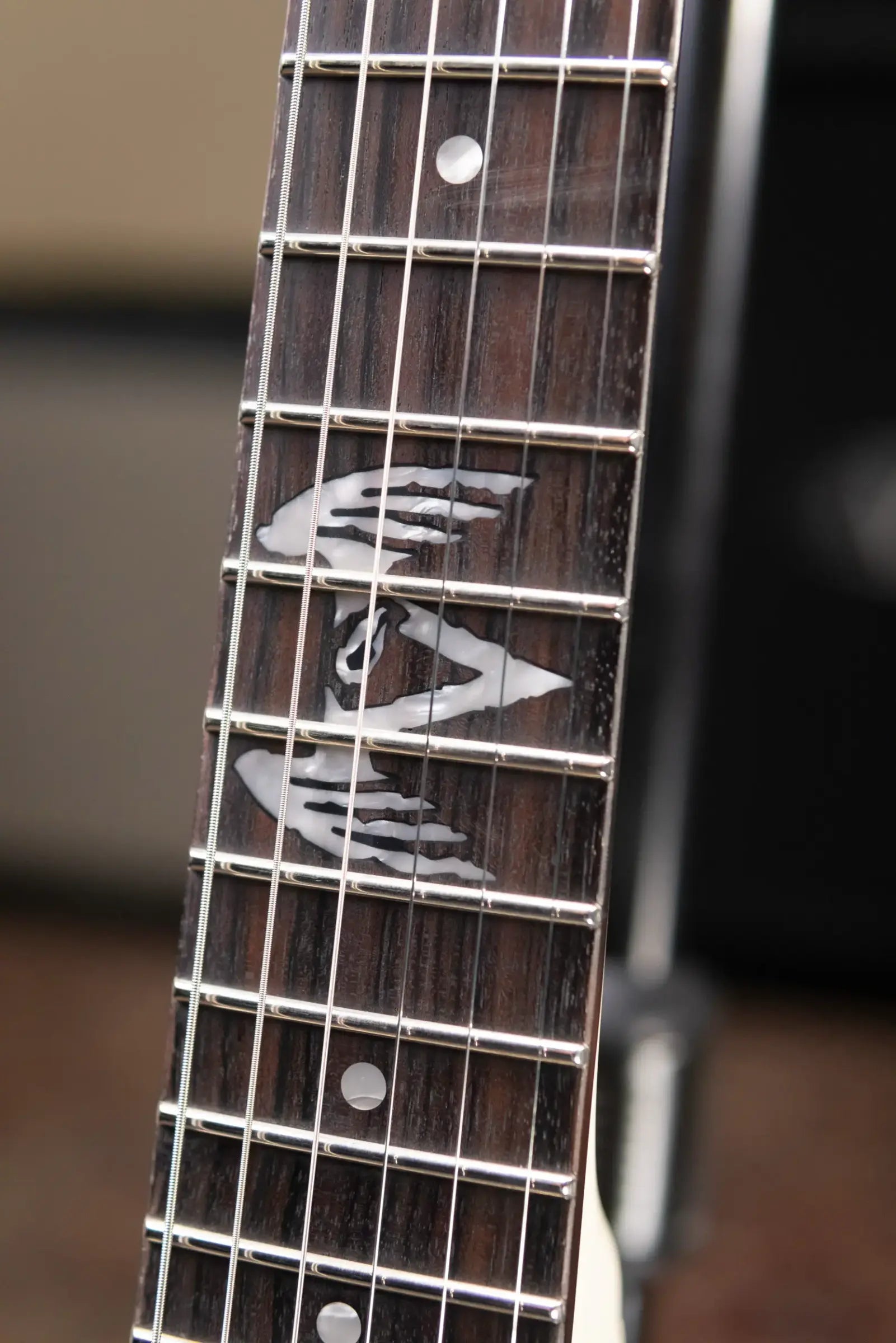 ESP LTD James Hetfield Signature Vulture Electric Guitar - Olympic White with Hardshell Case