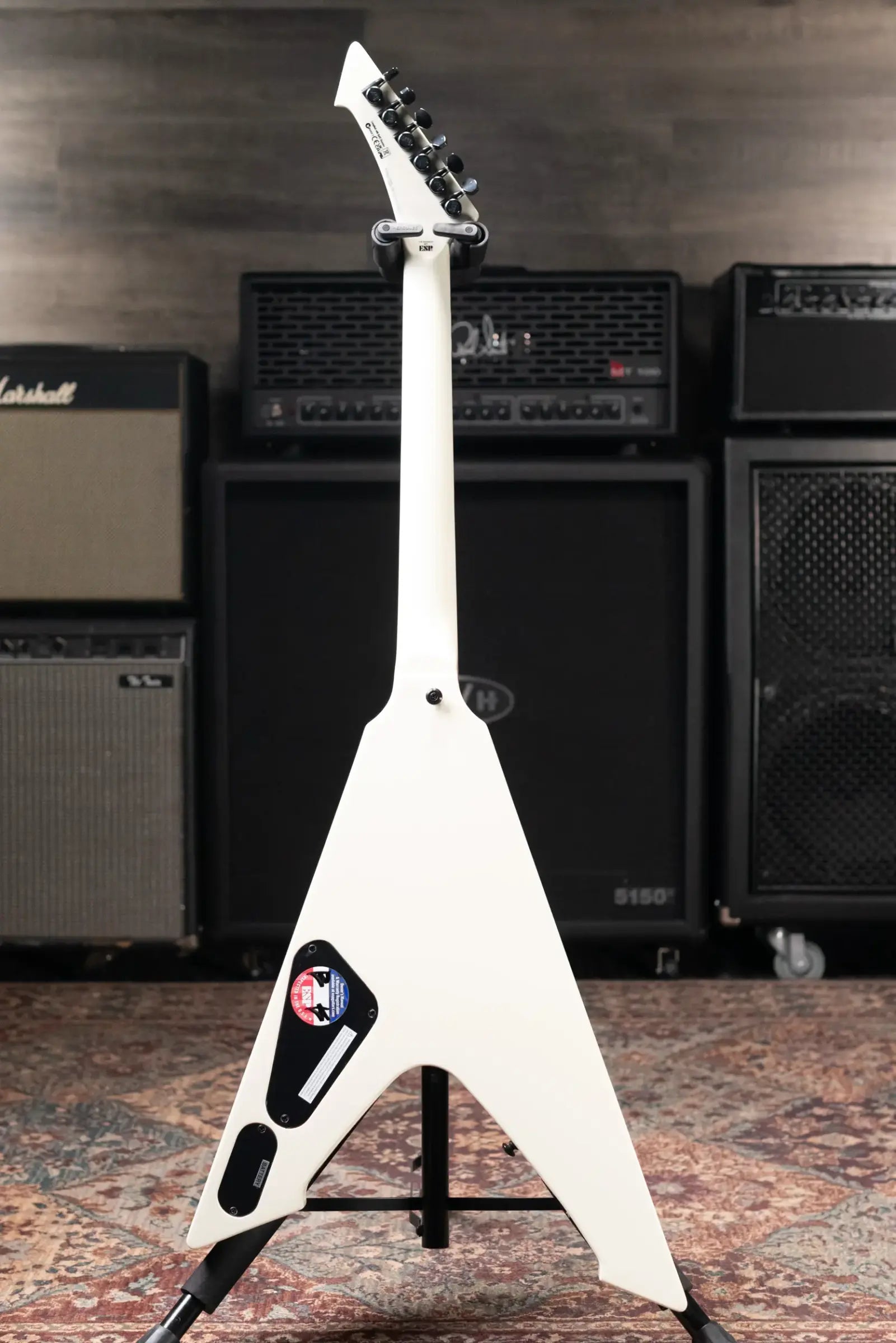 ESP LTD James Hetfield Signature Vulture Electric Guitar - Olympic White with Hardshell Case