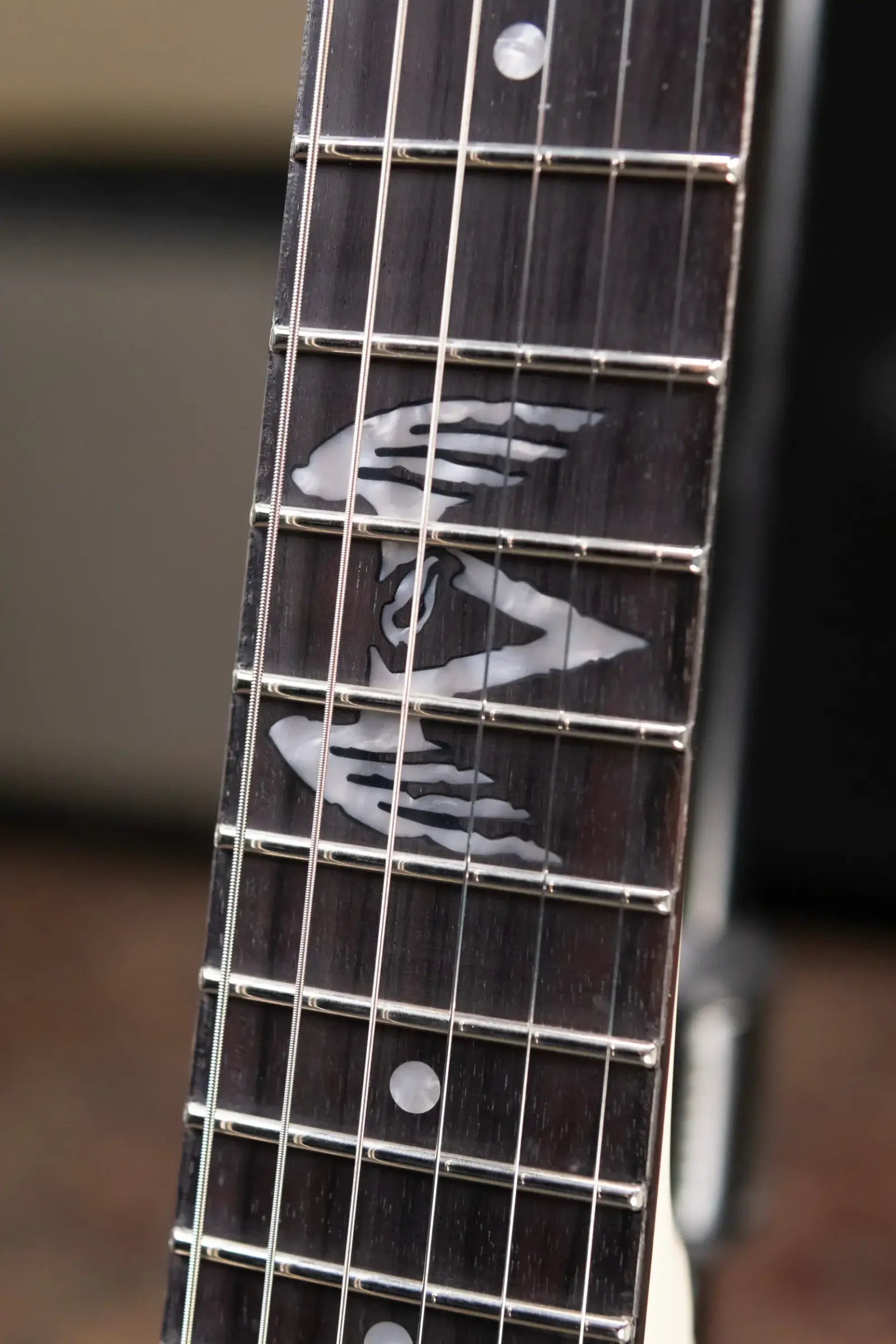 ESP LTD James Hetfield Signature Vulture Electric Guitar - Olympic White with Hardshell Case