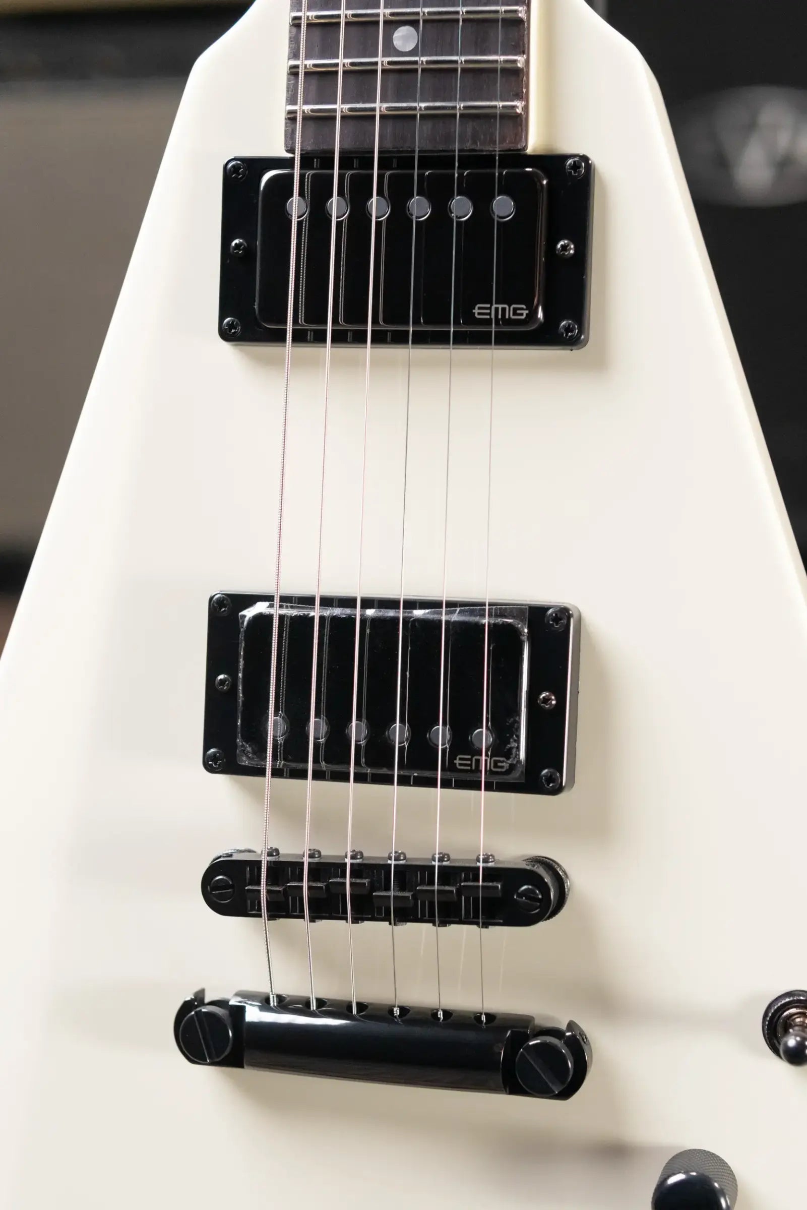 ESP LTD James Hetfield Signature Vulture Electric Guitar - Olympic White with Hardshell Case