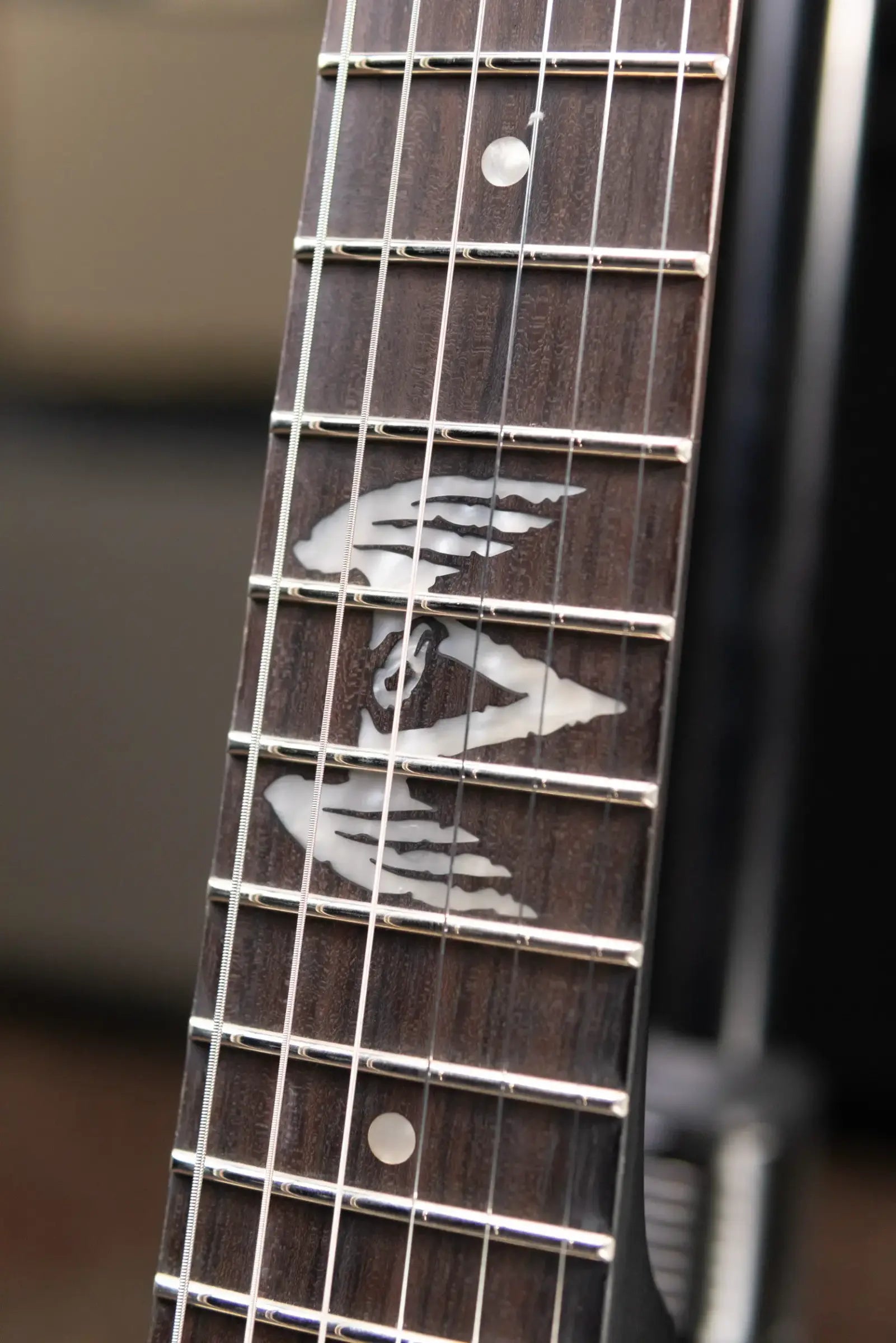 ESP LTD James Hetfield Signature Vulture Electric Guitar - Satin Black with Hardshell Case