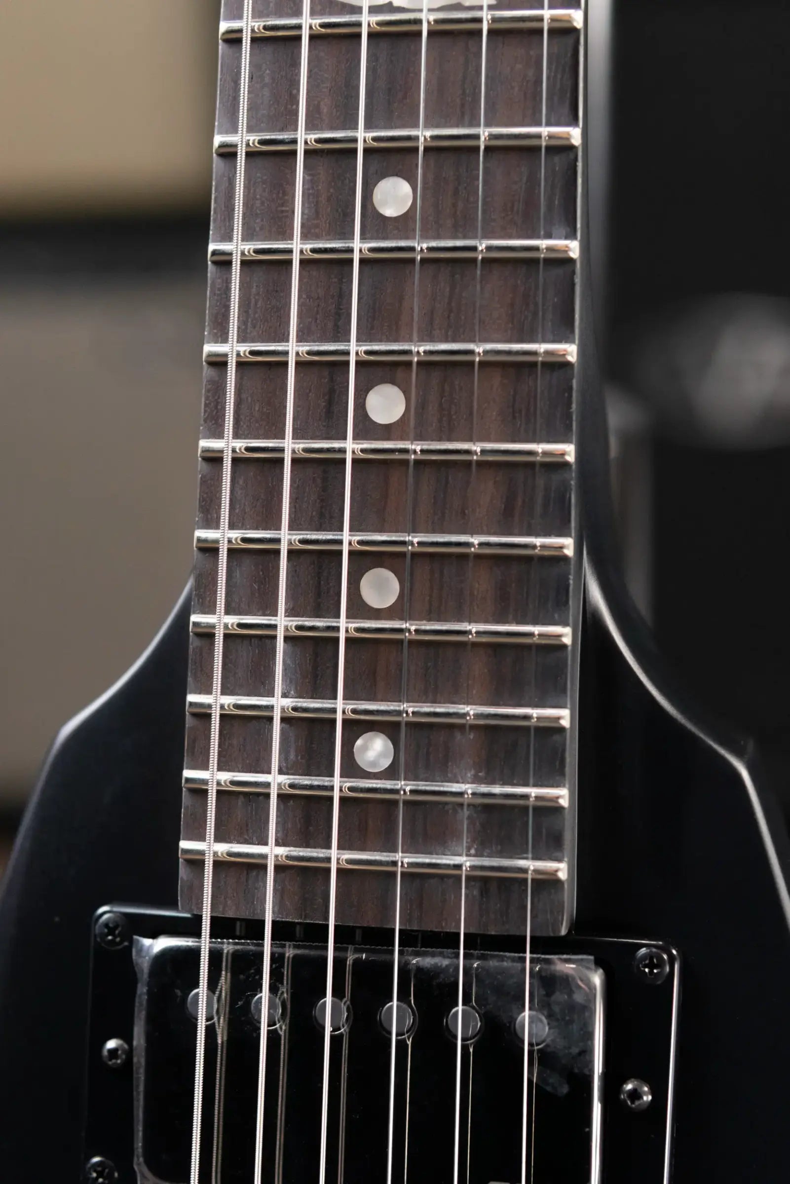 ESP LTD James Hetfield Signature Vulture Electric Guitar - Satin Black with Hardshell Case