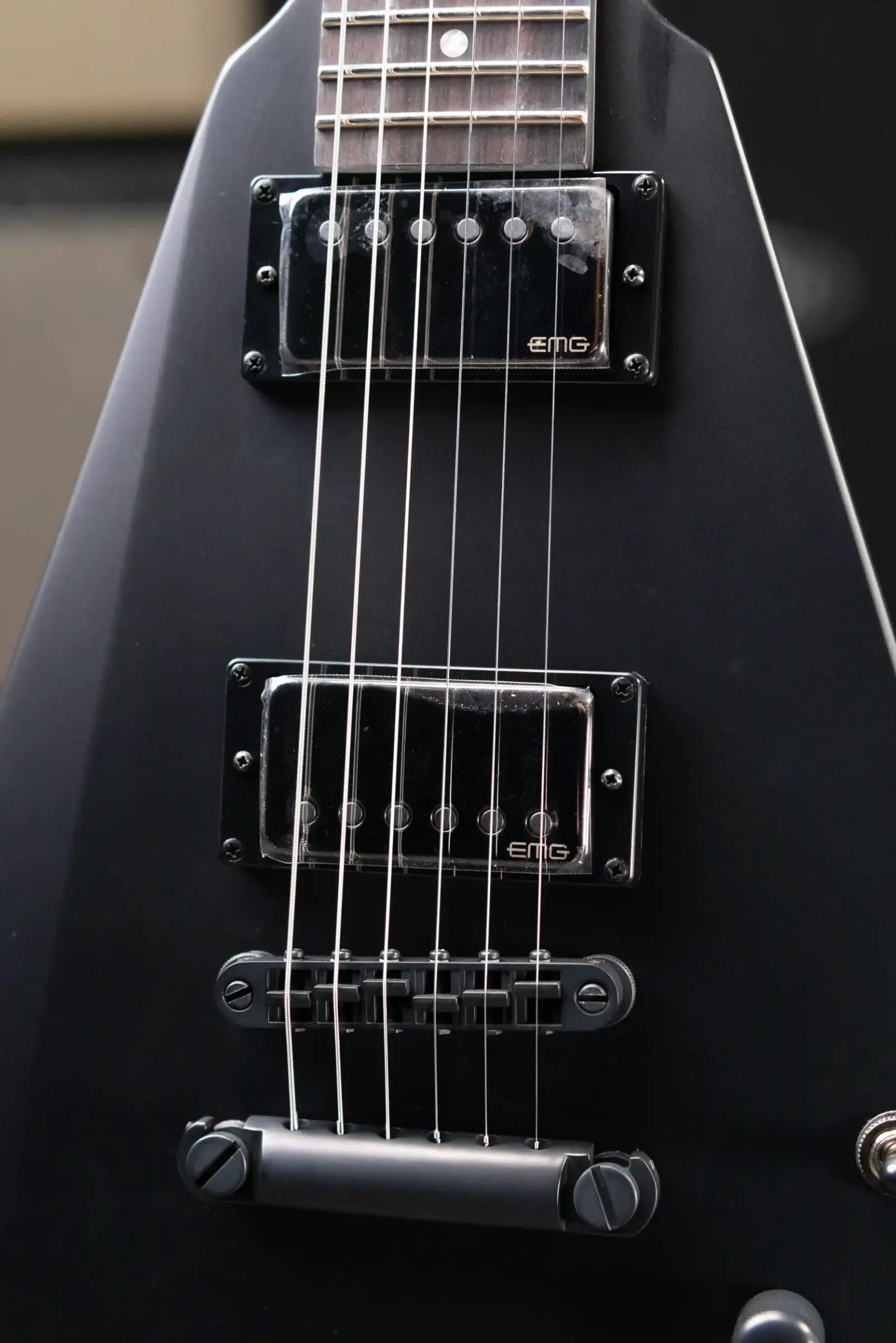 ESP LTD James Hetfield Signature Vulture Electric Guitar - Satin Black with Hardshell Case