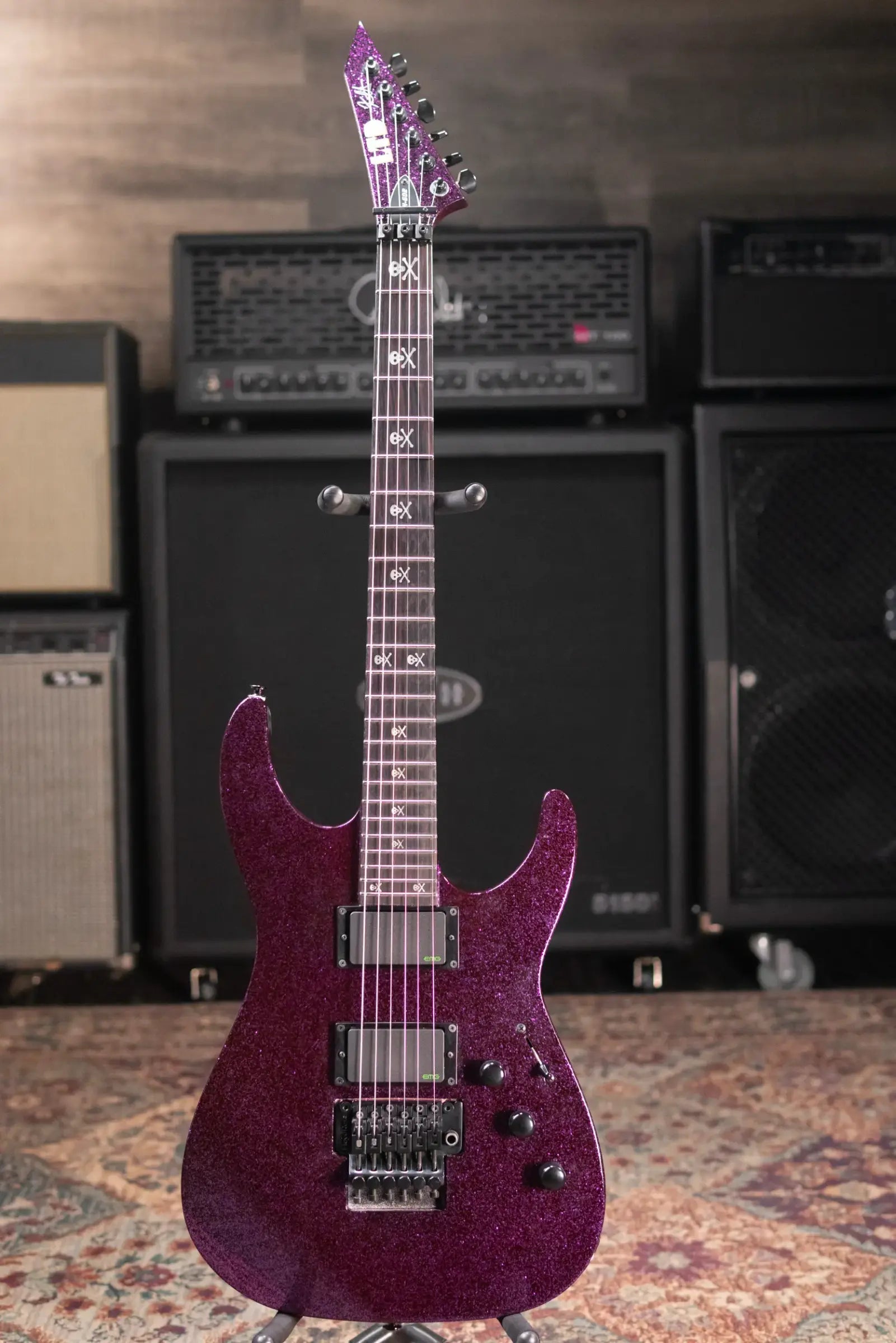 ESP LTD KH-602 Kirk Hammett Signature Electric Guitar - Purple Sparkle with Hardshell Case - Used